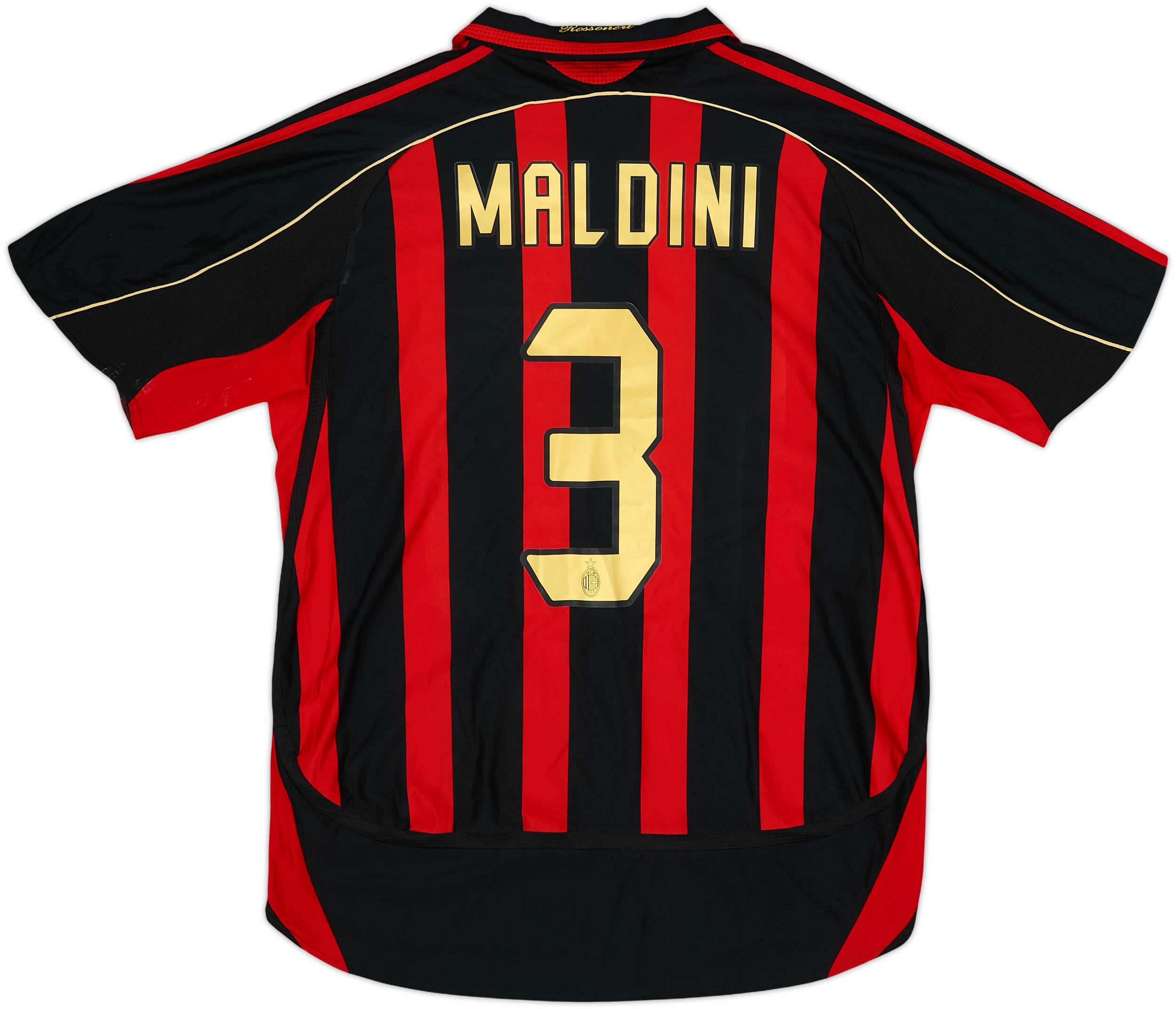 2006-07 AC Milan Home Shirt Maldini #3 - 6/10 - (L)
