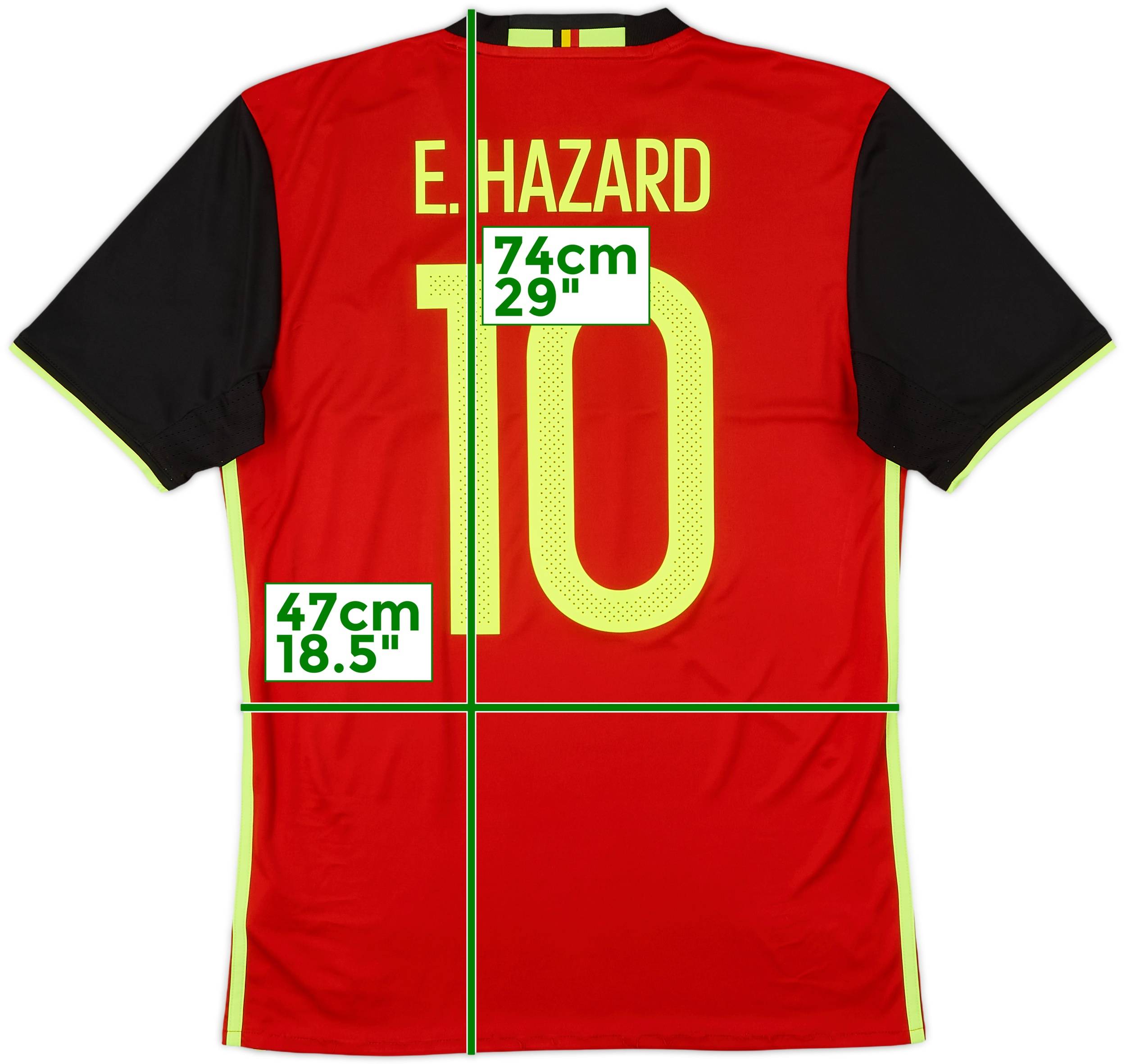 2016-17 Belgium Home Shirt E. Hazard #10 - 7/10 - (S)