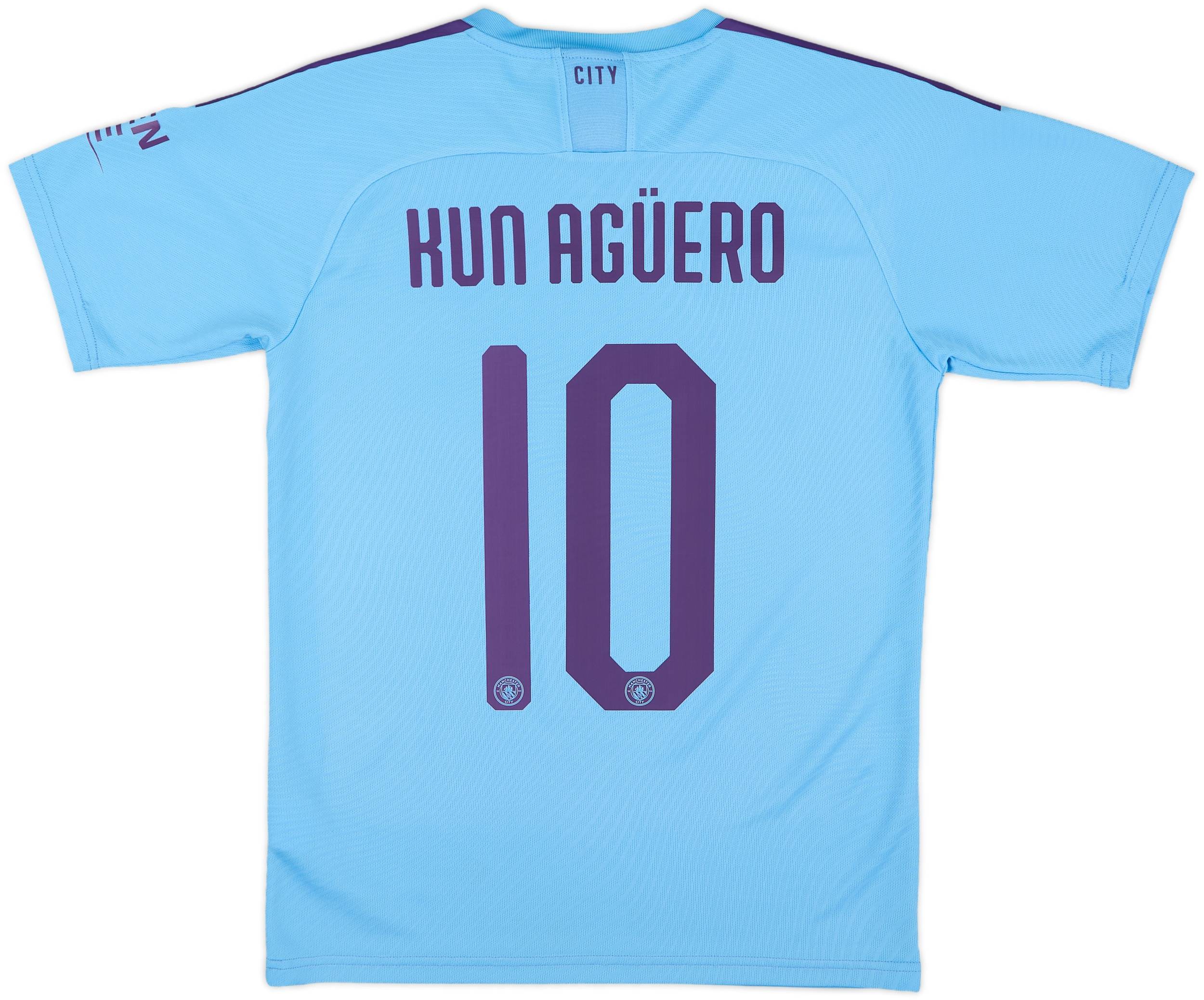マンチェスター・シティ KUN AGÜERO シャツ 10番 2019-20 Manchester City Home Shirt Kun Aguero #10 - 10/10 - (S)