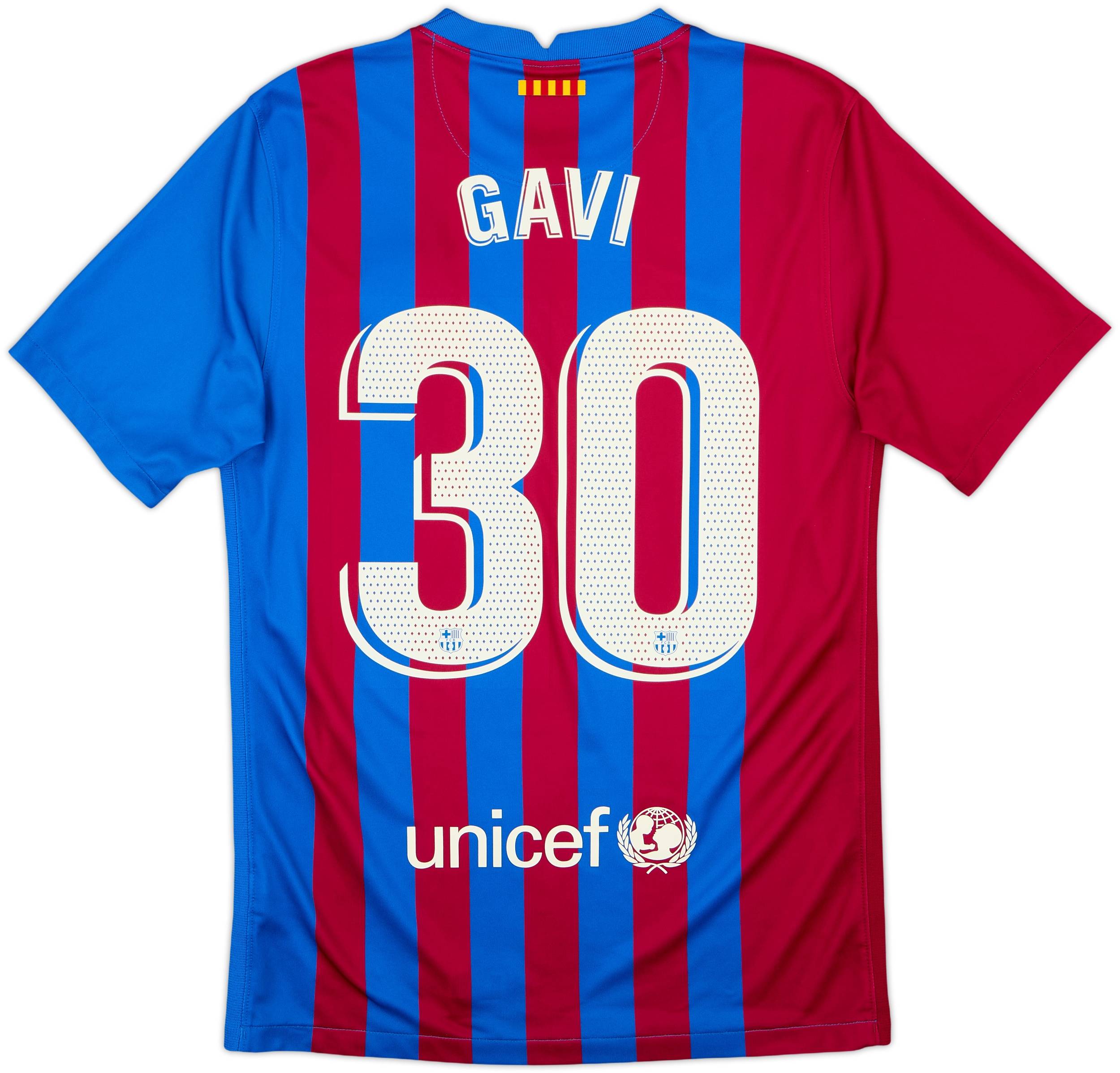 2021-22 Barcelona Home Shirt Gavi #30 - 10/10 - (S)
