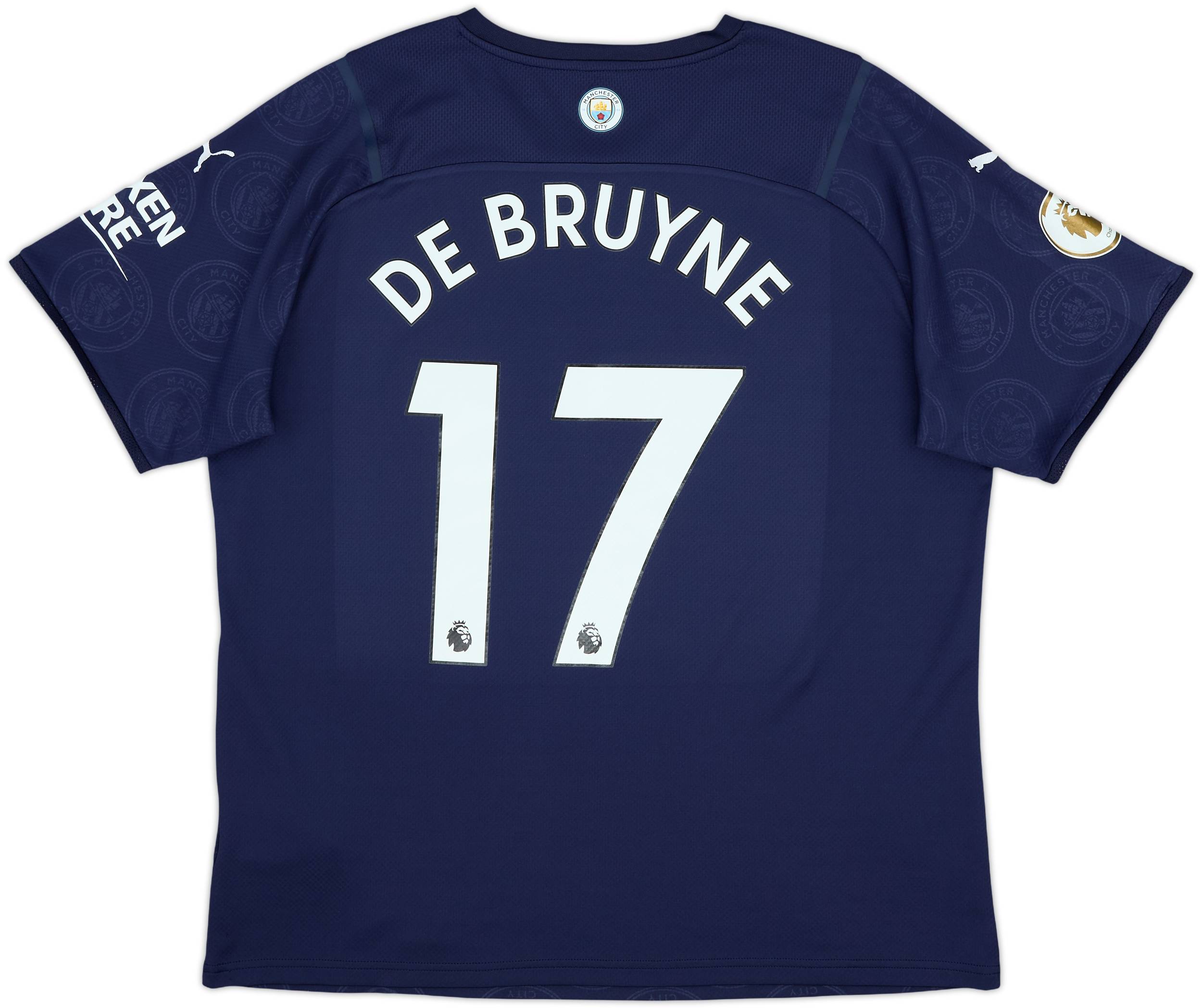 2021-22 Manchester City Third Shirt De Bruyne #17 - 9/10 - (XL)