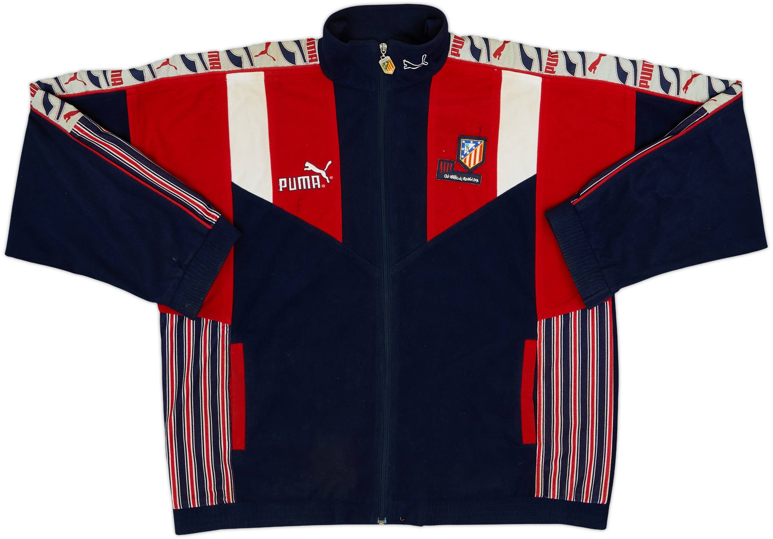 PUMA　1994〜95 アトレチコ・マドリード　ジャケット 1994/95 ATLETICO MADRID Vintage PUMA Football Track Top (S) | eBay UK