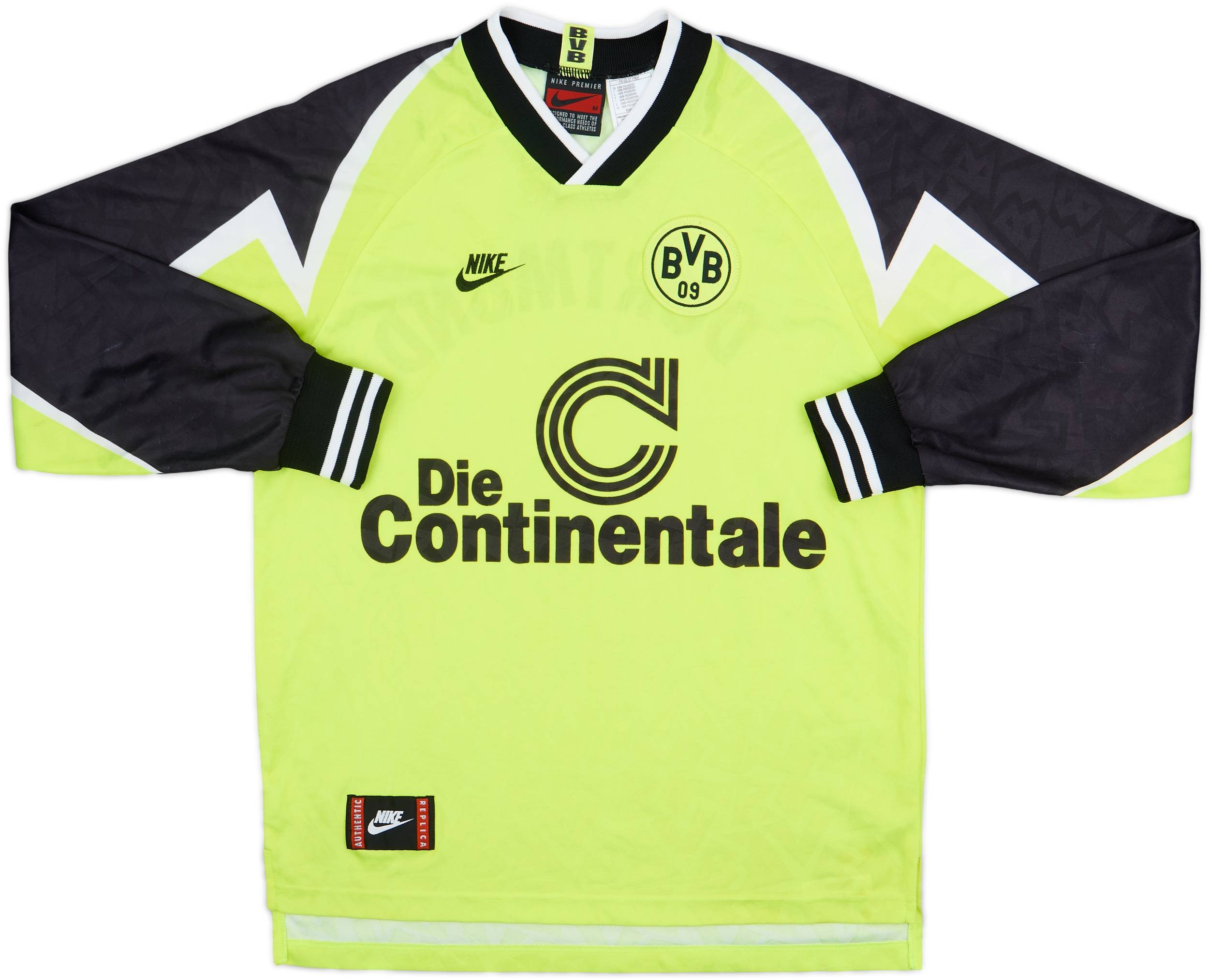 1995-96 Borussia Dortmund Home L/S Shirt - 6/10 - (M)