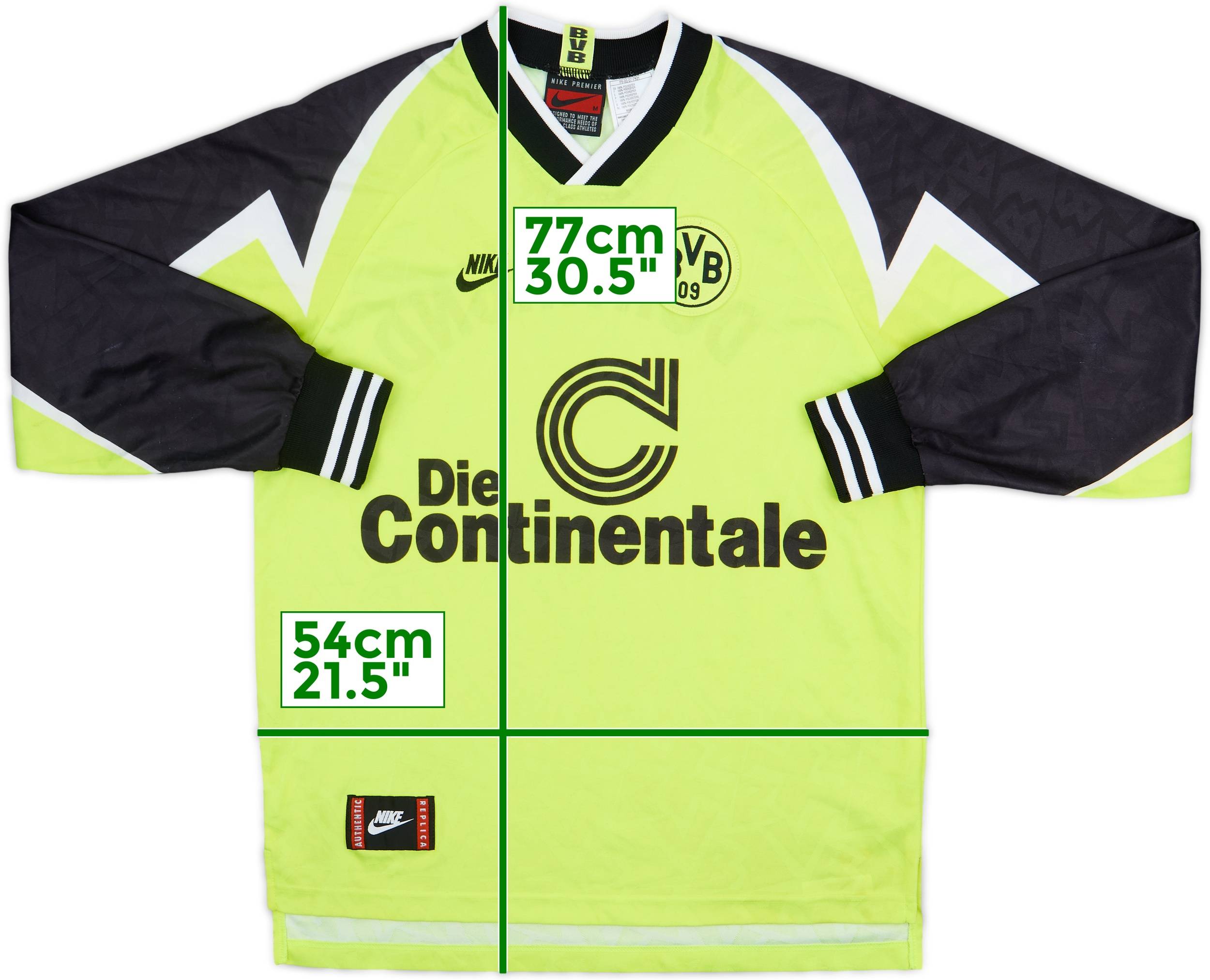 1995-96 Borussia Dortmund Home L/S Shirt - 6/10 - (M)