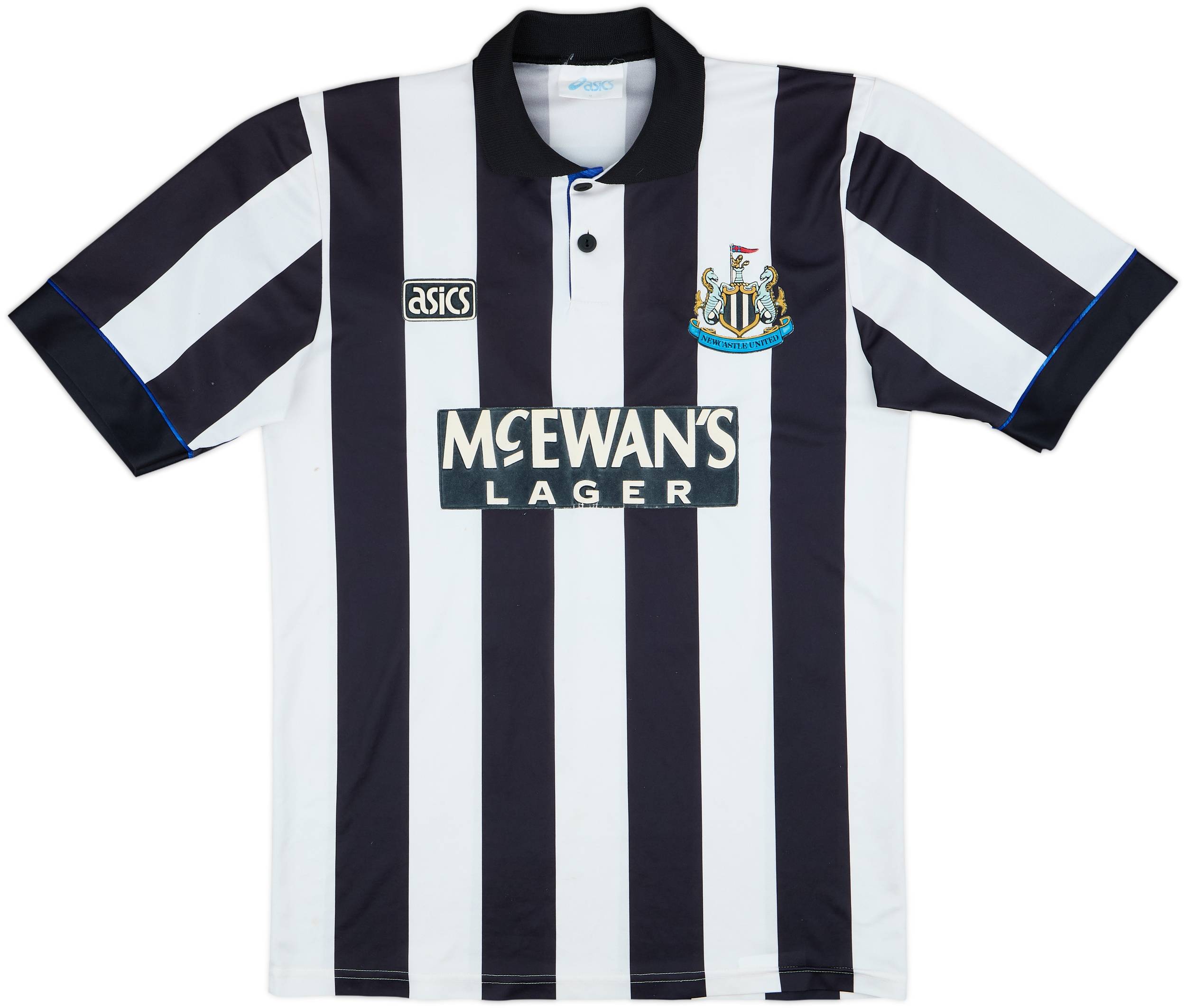 1993-95 Newcastle Home Shirt Cole #9 - 7/10 - (M)