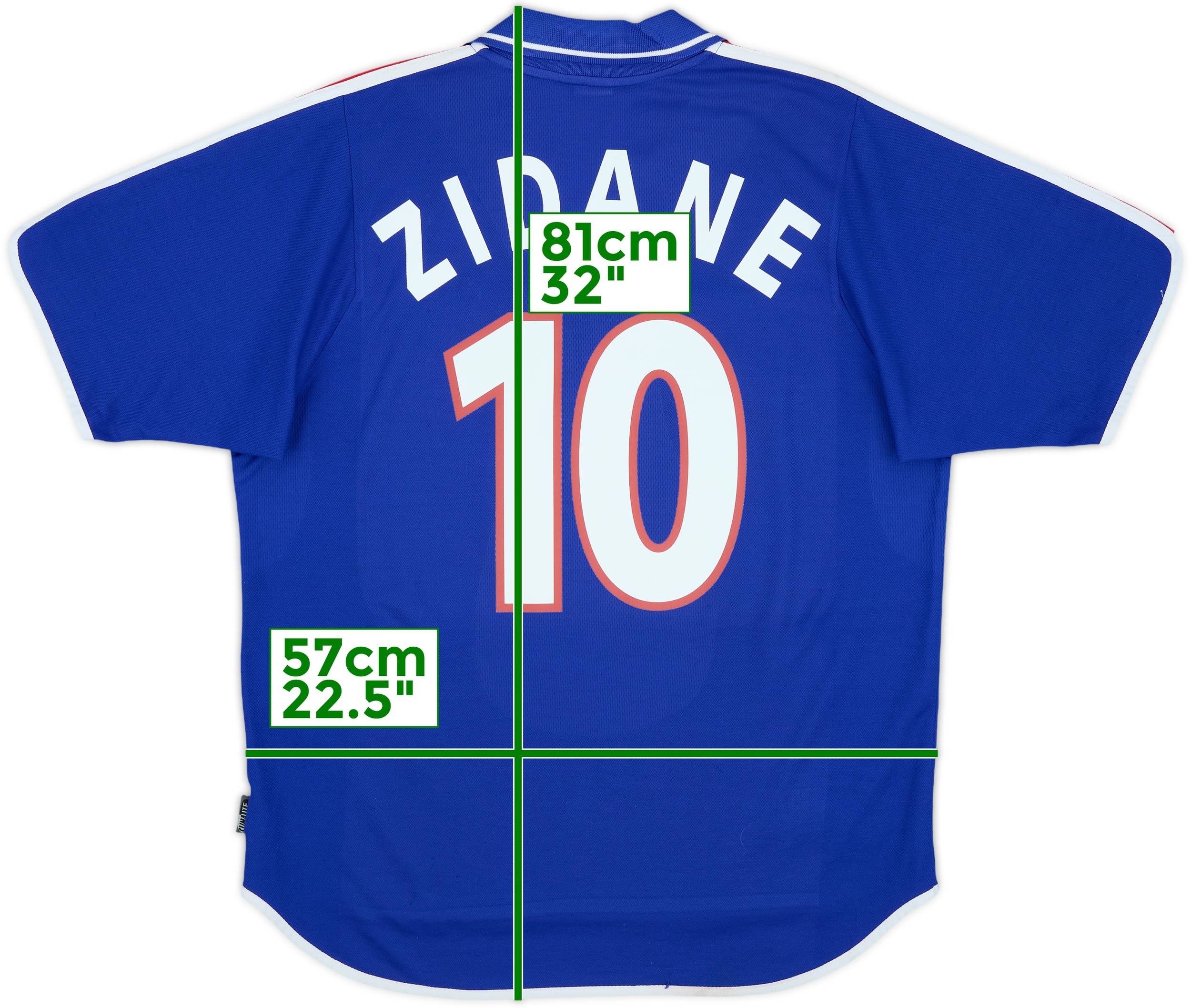 2000-02 France Home Shirt Zidane #10 - 9/10 - (L)