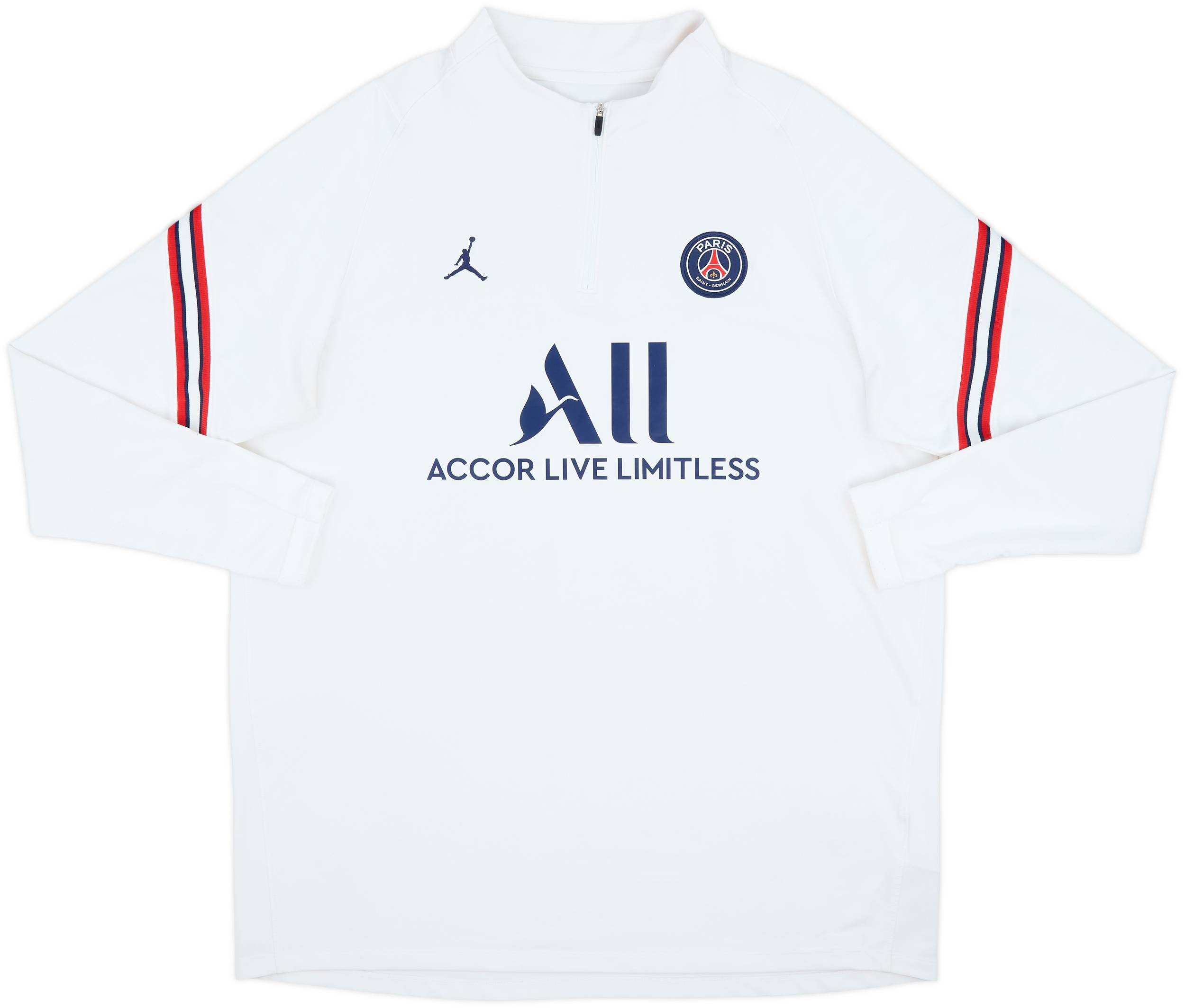 2021-22 Paris Saint-Germain Jordan 1/4 Zip Drill Top - 8/10 - (XXL)