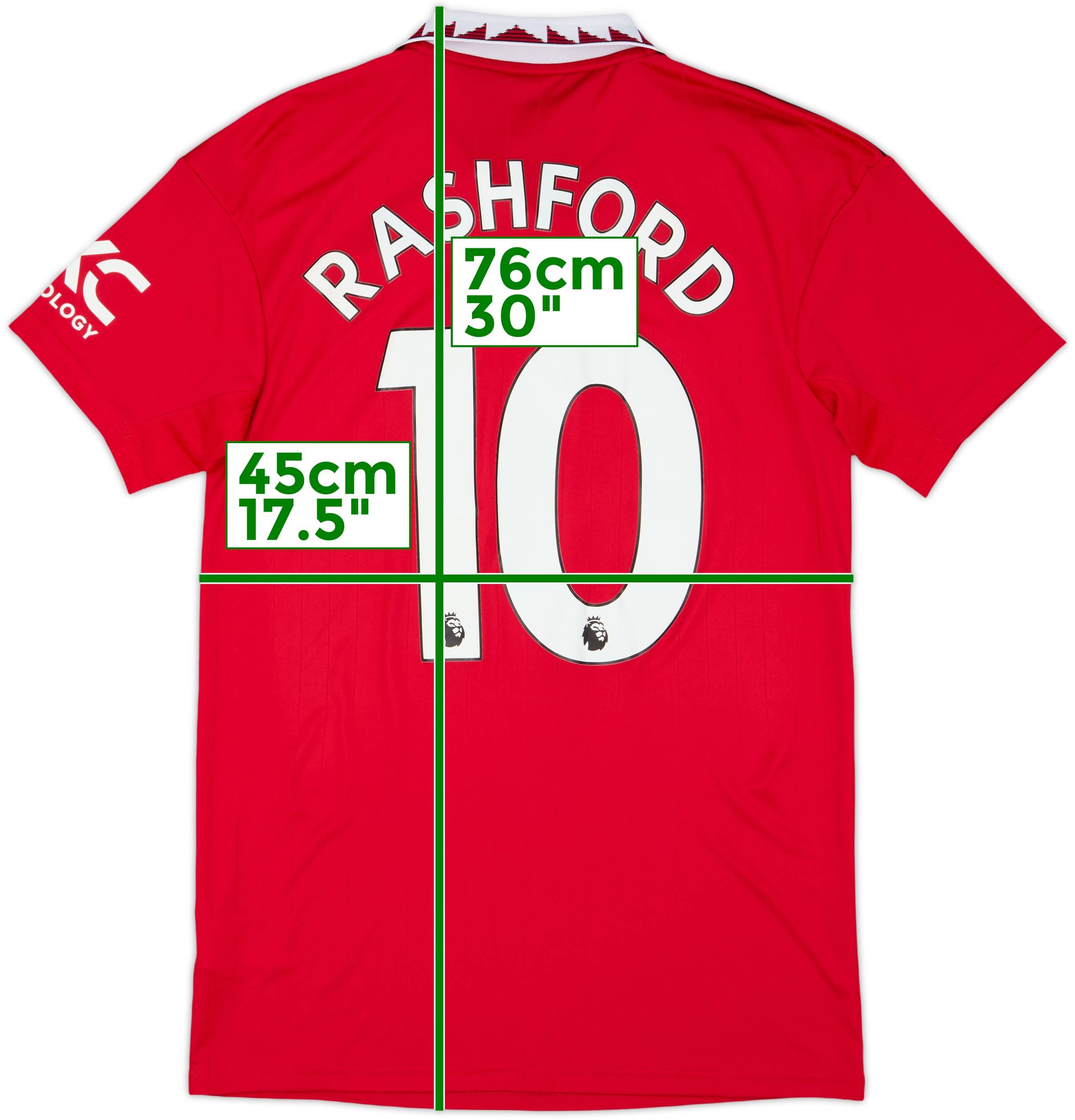 マンチェスター・ユナイテッド RASHFORD 10 ユニフォーム Sサイズ 2022-23 Manchester United Home Shirt Rashford #10 - 8/10 - (S)