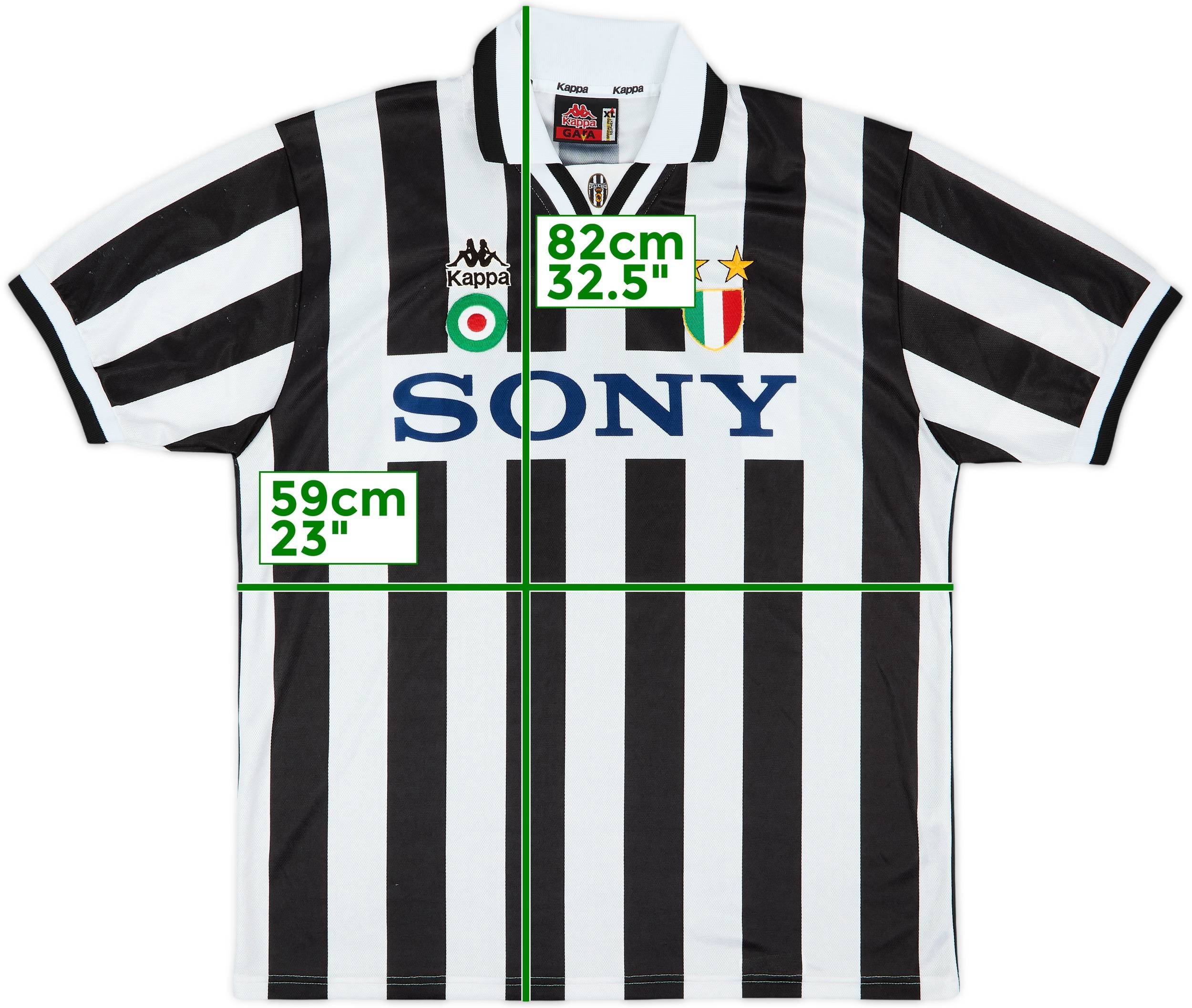 95/96 Juventus kappa sony ユベントス ジダン 1995-97 Juventus Home Shirt - 8/10 - (XL)