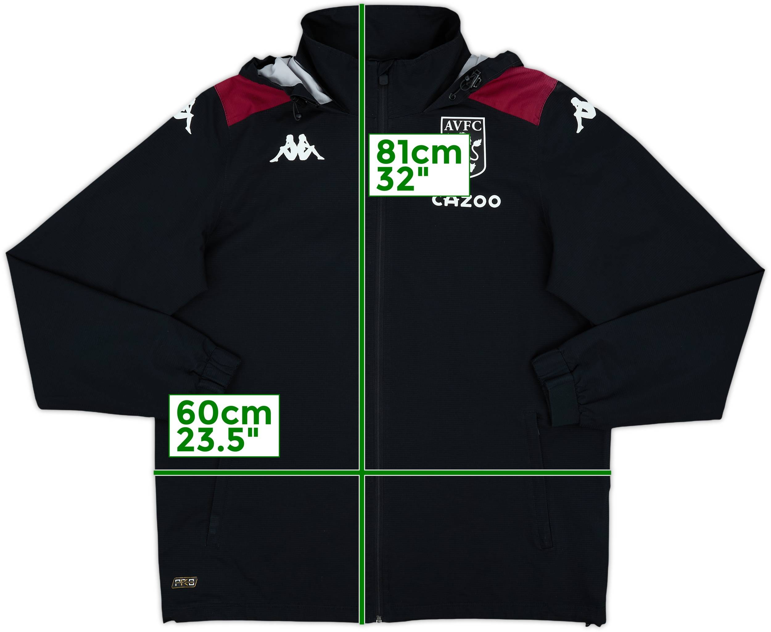 2020-21 Aston Villa Kappa Hooded Rain Jacket - 7/10 - (XL)