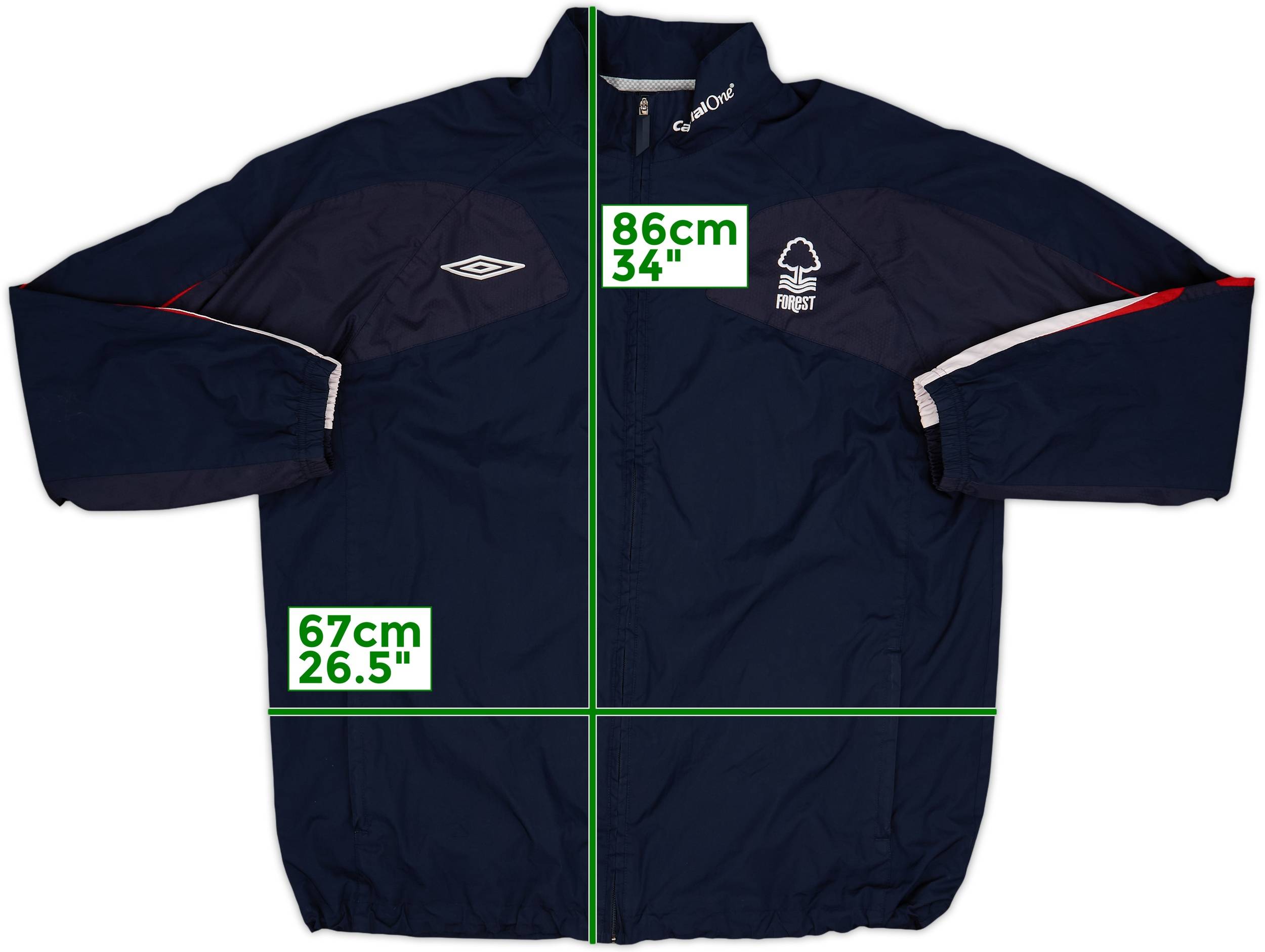 2007-09 Nottingham Forest Umbro Track Jacket - 8/10 - (XXL)