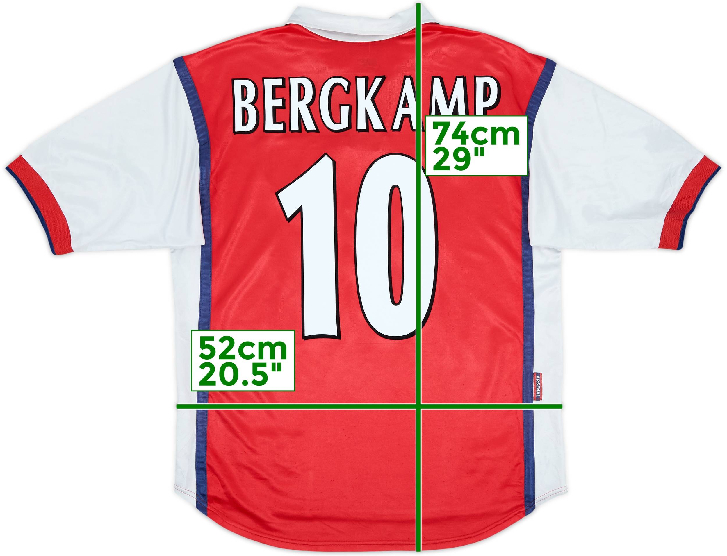 1998-99 Arsenal Home Shirt Bergkamp #10 - 5/10 - (S)