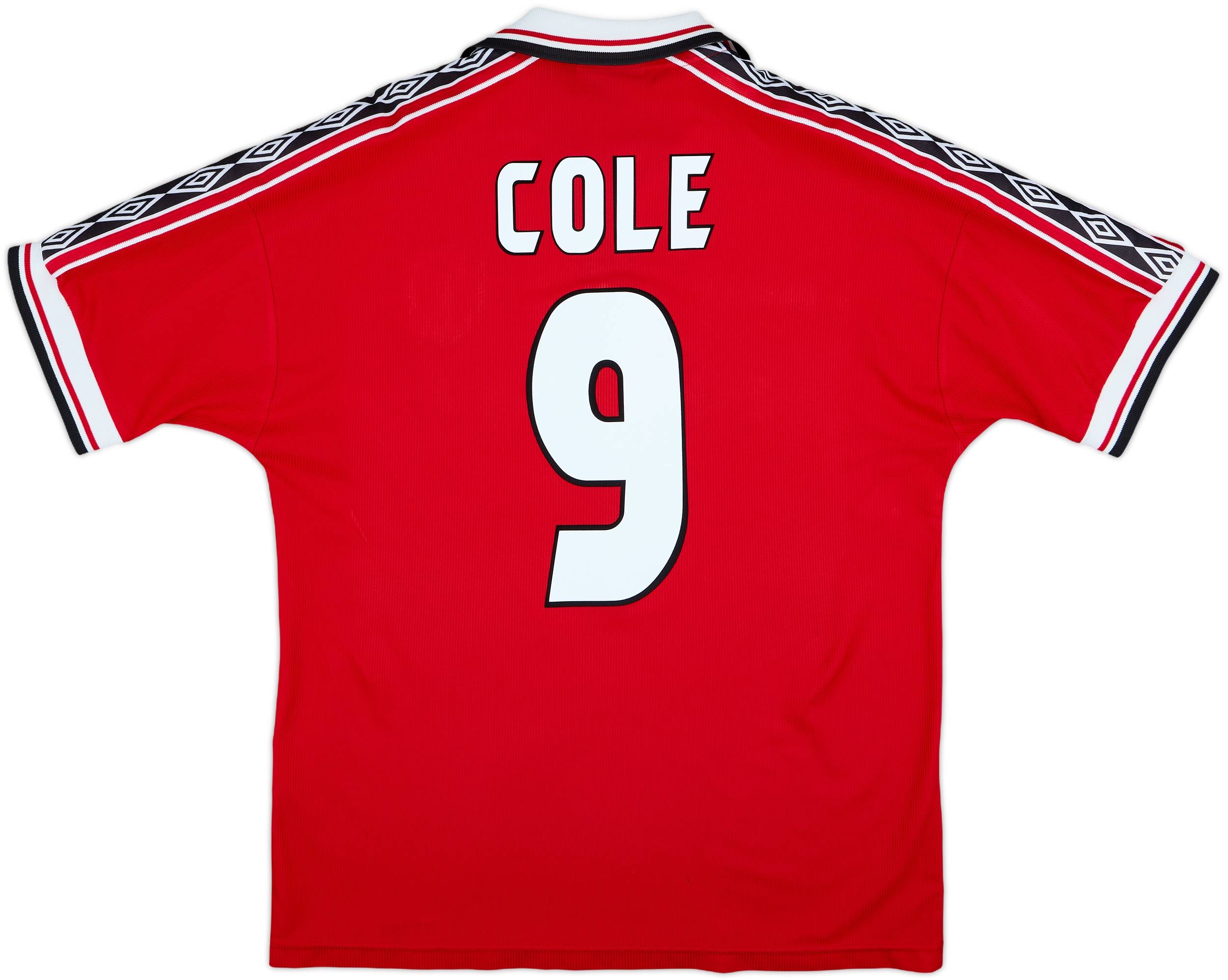 1998-00 Manchester United Home Shirt Cole #9 - 8/10 - (L)