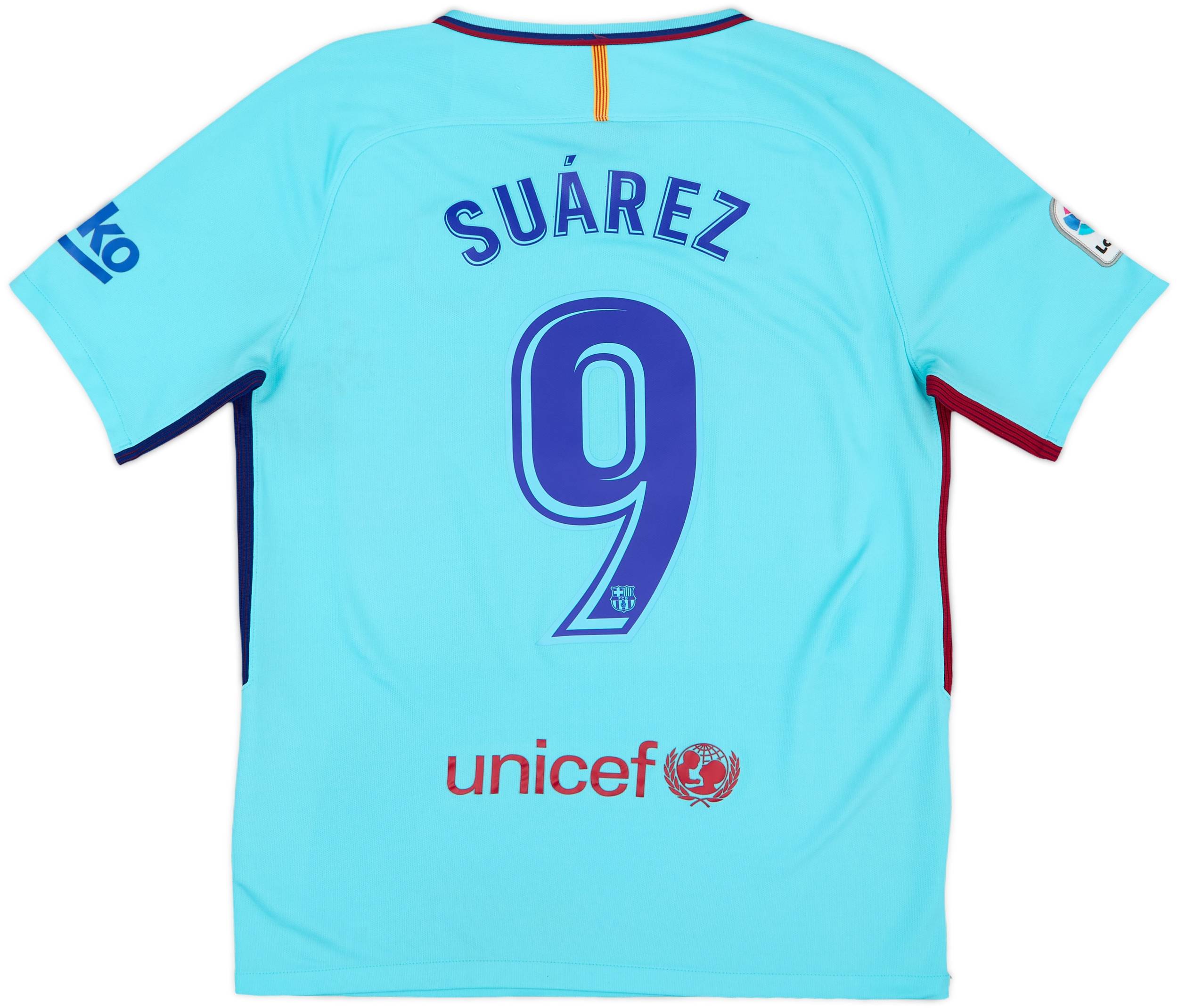 2017-18 Barcelona Away Shirt Suarez #9 - 6/10 - (M)