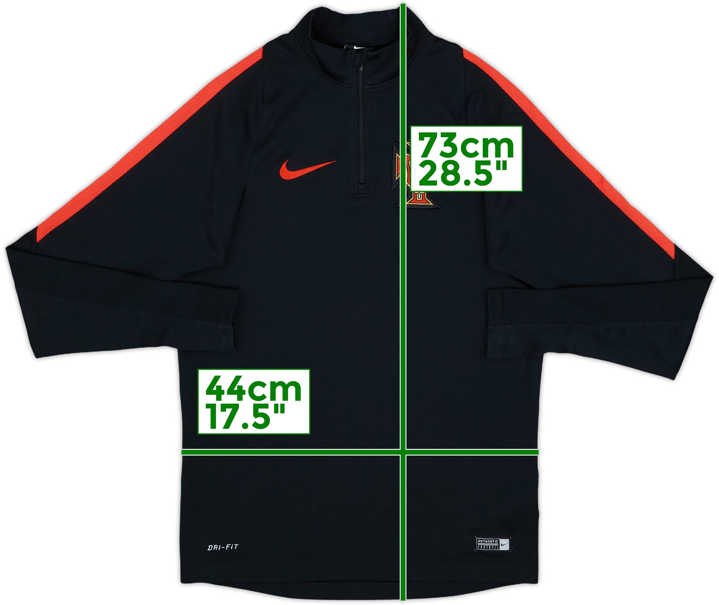 2017-18 Portugal Nike 1/4 Zip Training Top - 8/10 - (S)