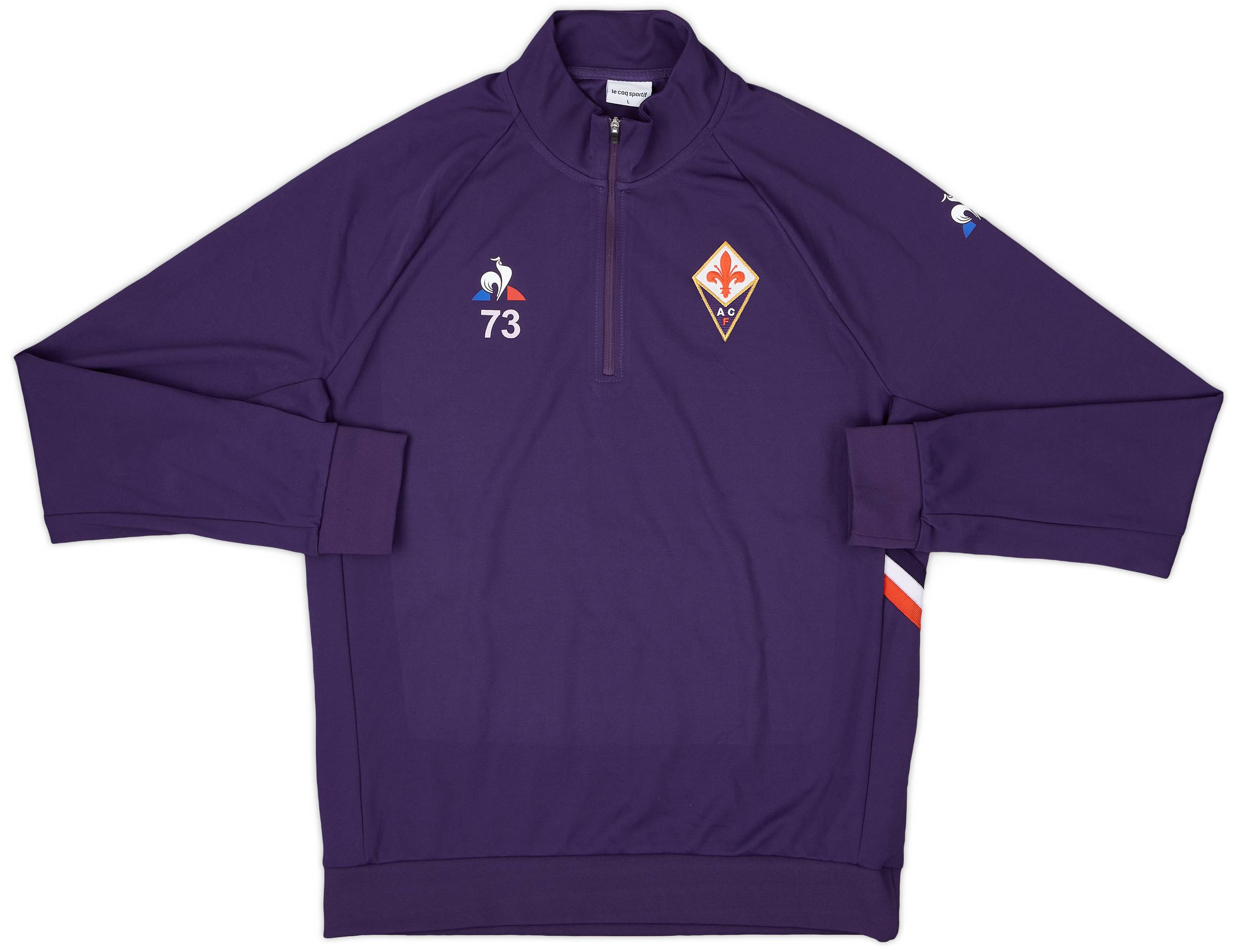 2018-19 Fiorentina Player Issue Le Coq Sportif 1/4 Zip Drill Top #73 - 7/10 - (L)