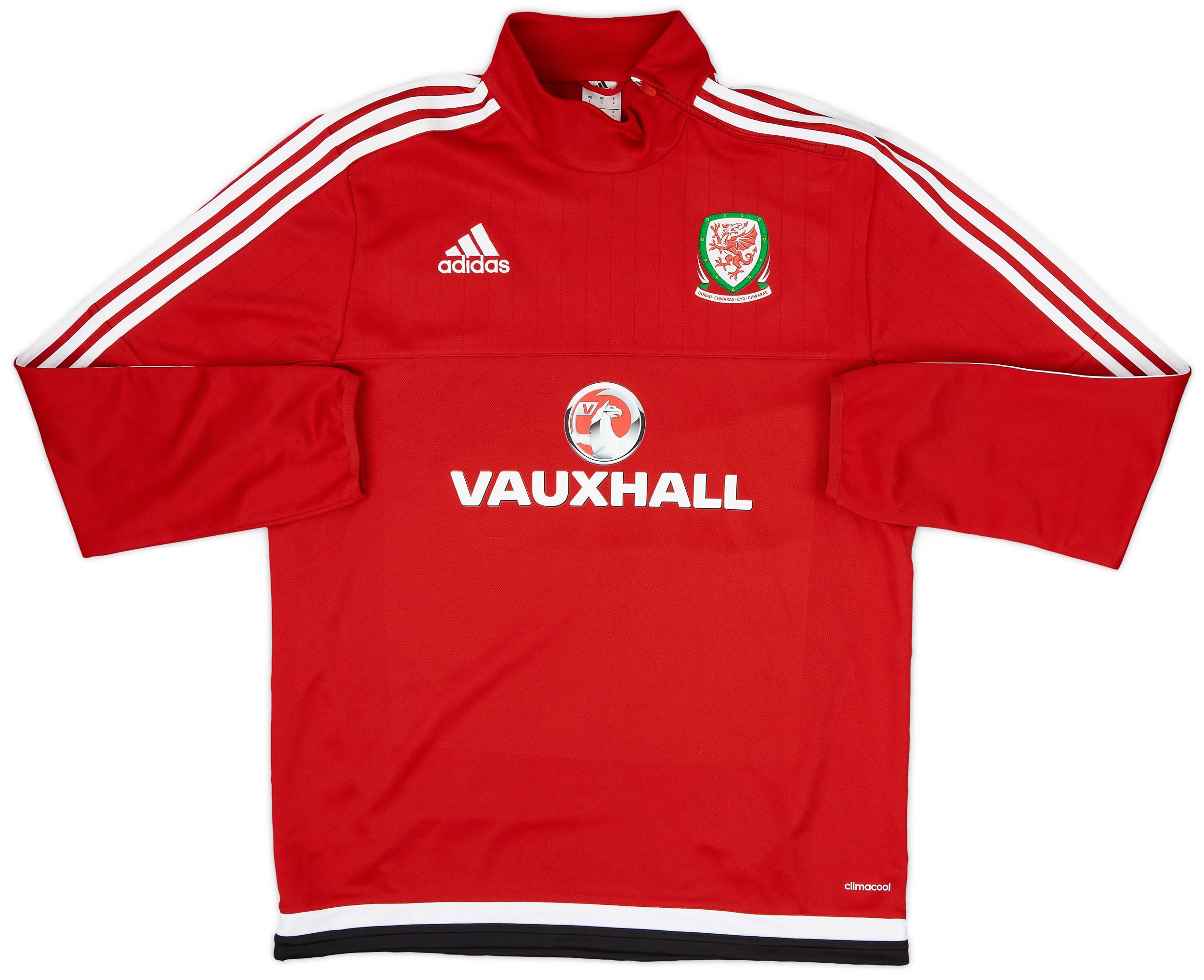 2016-17 Wales adidas 1/4 Zip Drill Top - 9/10 - (L)