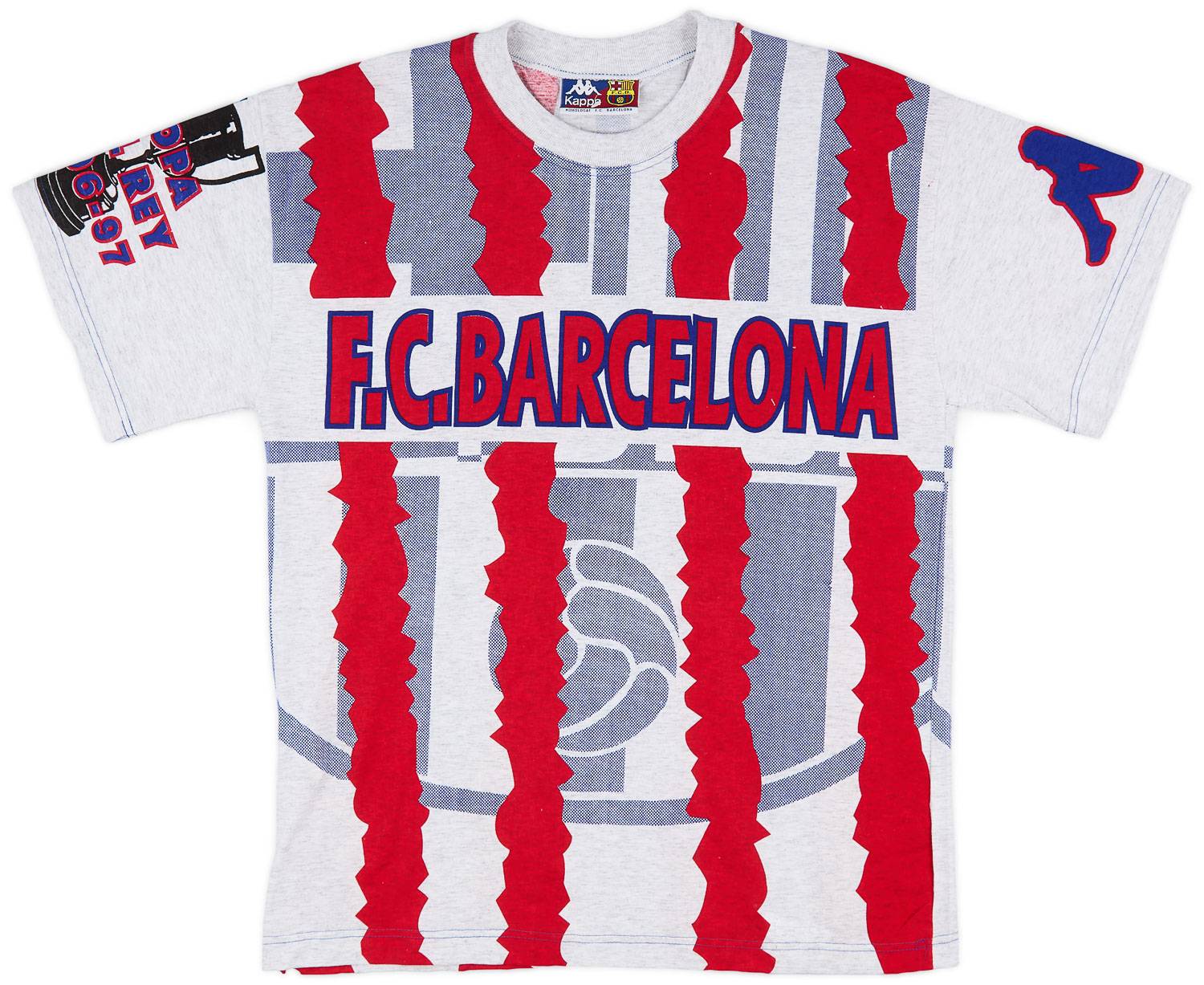 1997 Barcelona Kappa Copa Del Rey Fan Tee - 8/10 - (M)
