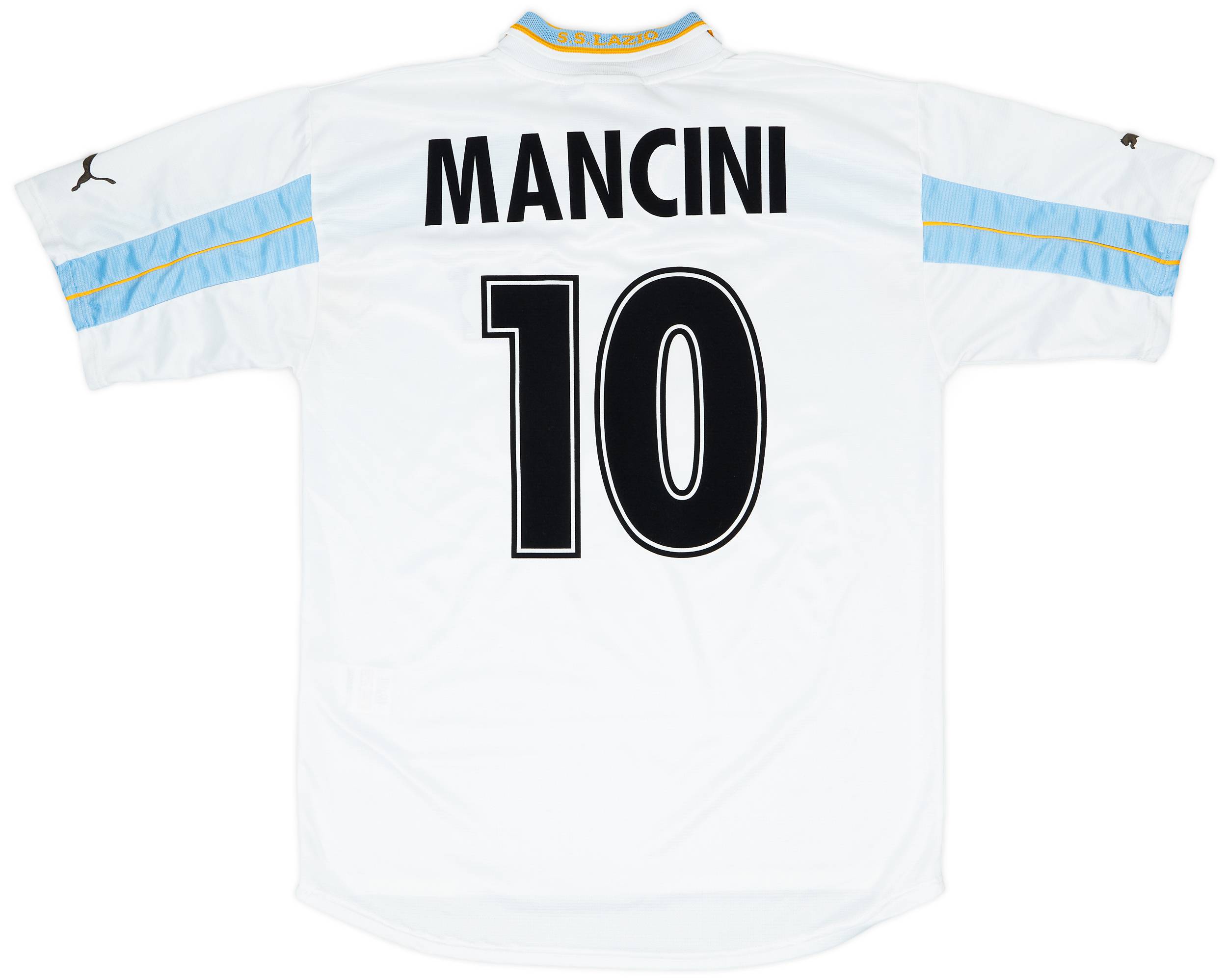 1997-98 Lazio Home Shirt Mancini #10 - 7/10 - (Y)