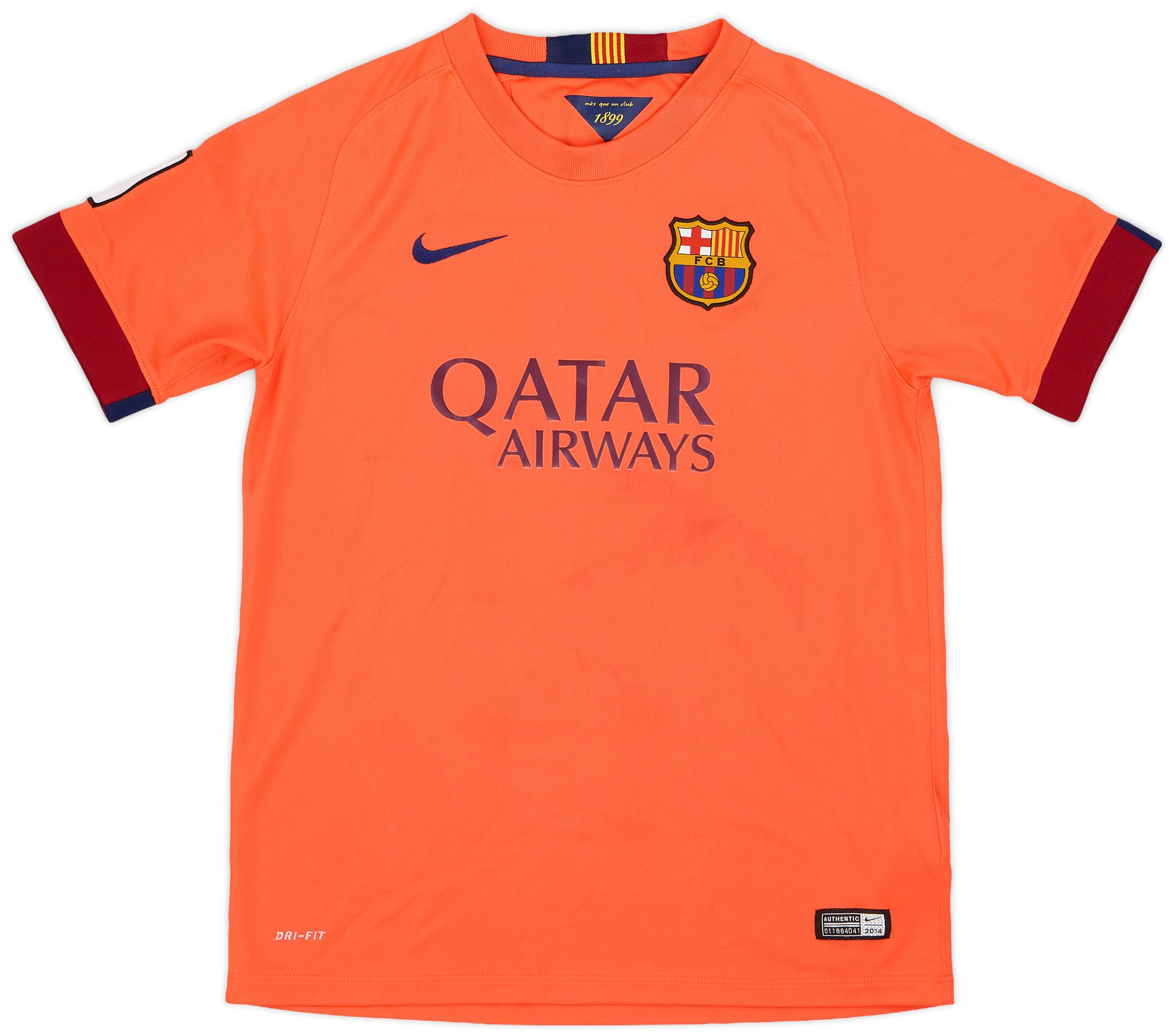 2014-15 Barcelona Away Shirt - 6/10 - (L.Boys)