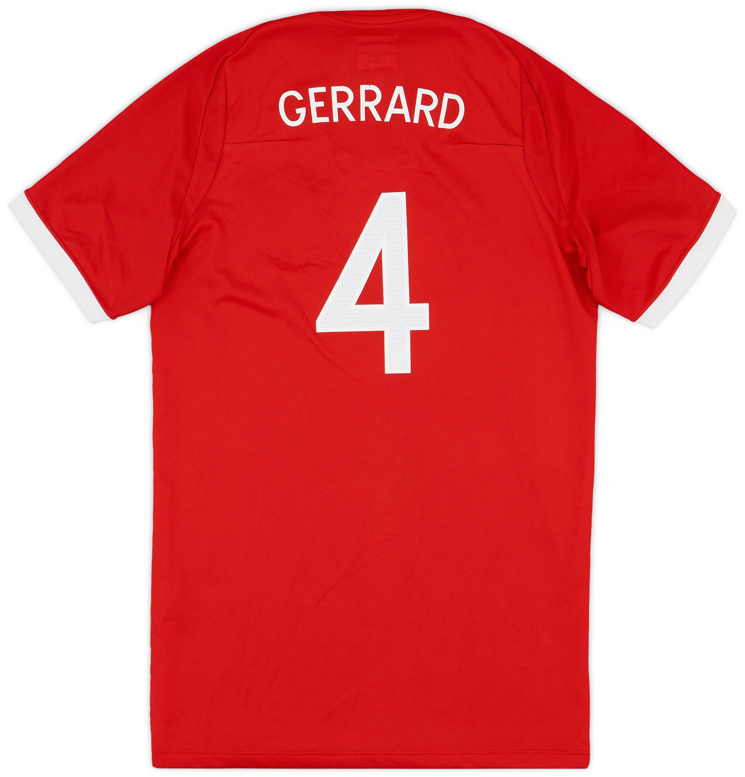 2010-11 England Away Shirt Gerrard #4 - 6/10 - (L.Boys)
