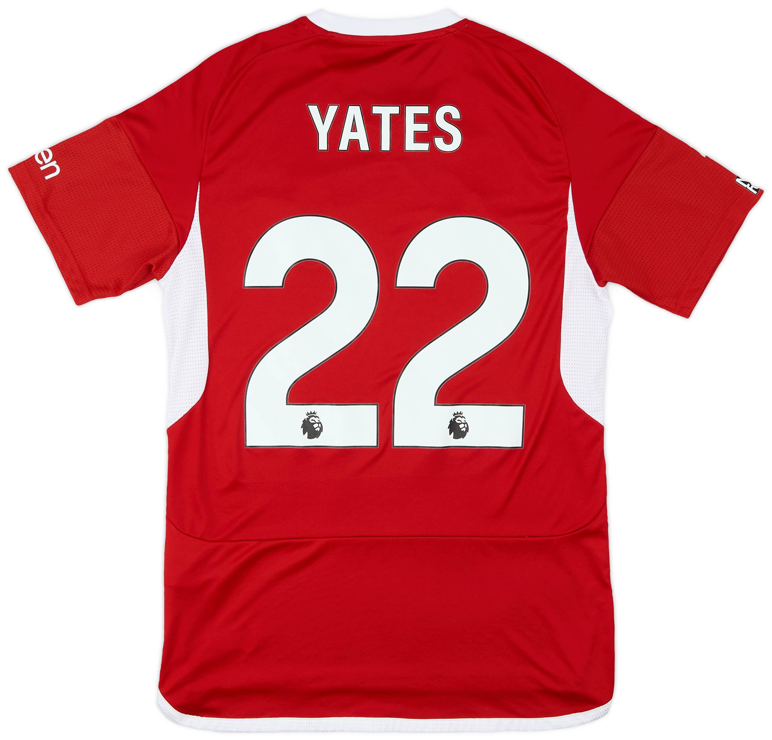 2023-24 Nottingham Forest Match Issue Home Shirt Yates #22