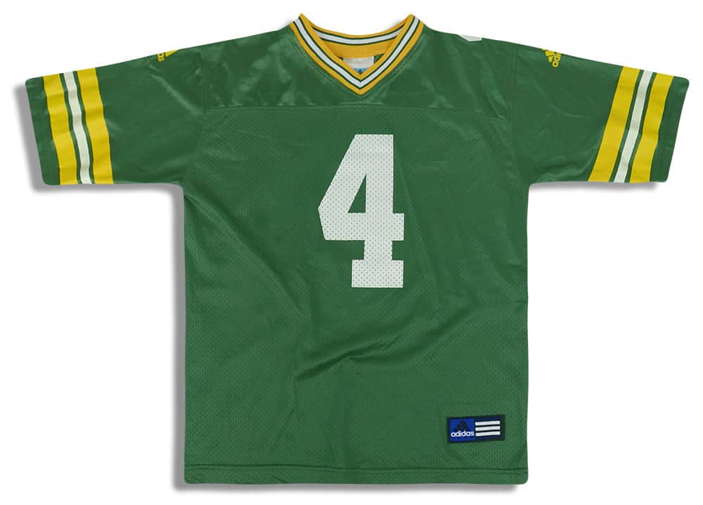 1997-00 Green Bay Packers Favre #4 adidas Jersey (Home) Y