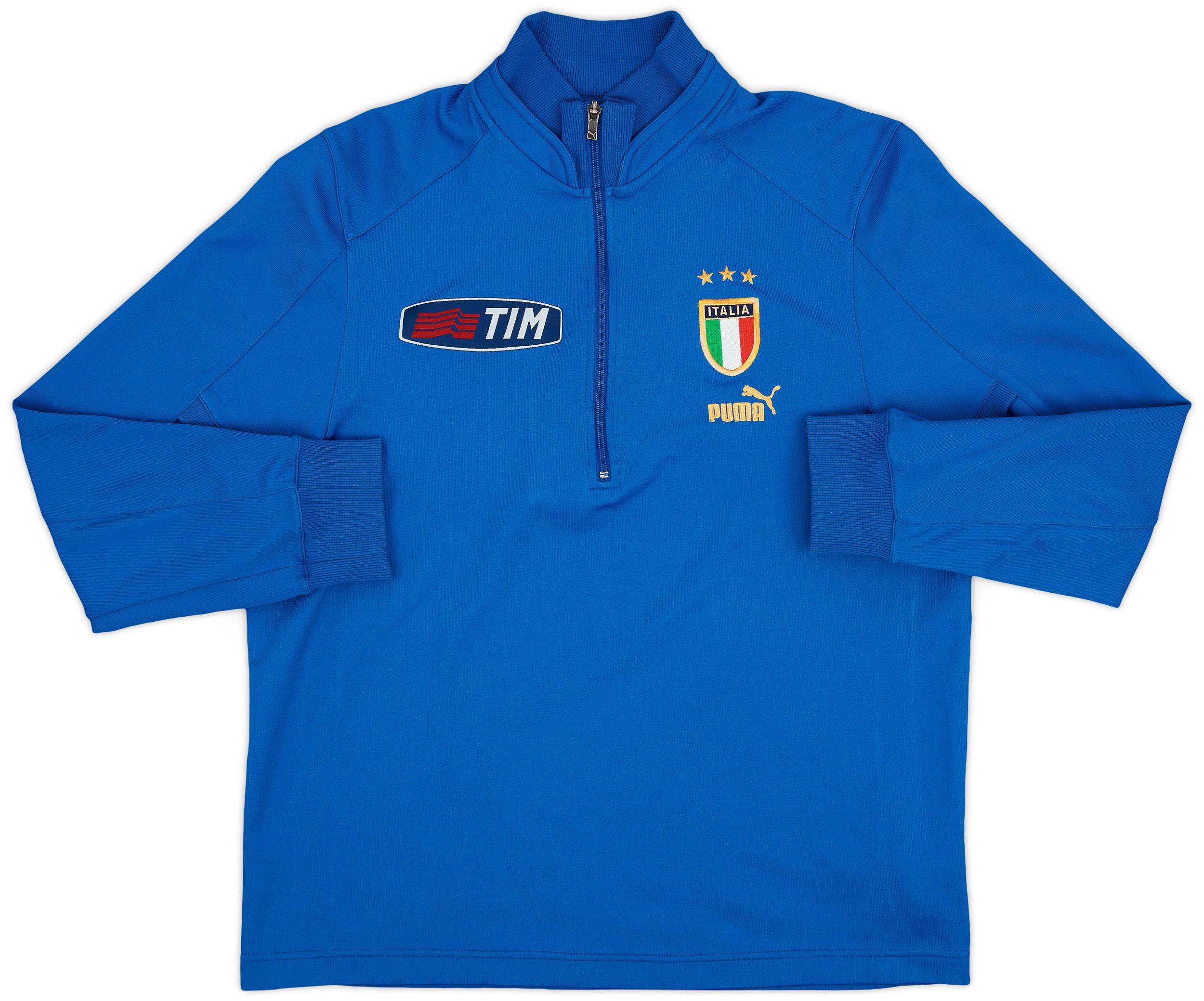 2004-06 Italy Player Issue Puma 1/2 Zip Drill Top - 8/10 - (XL)