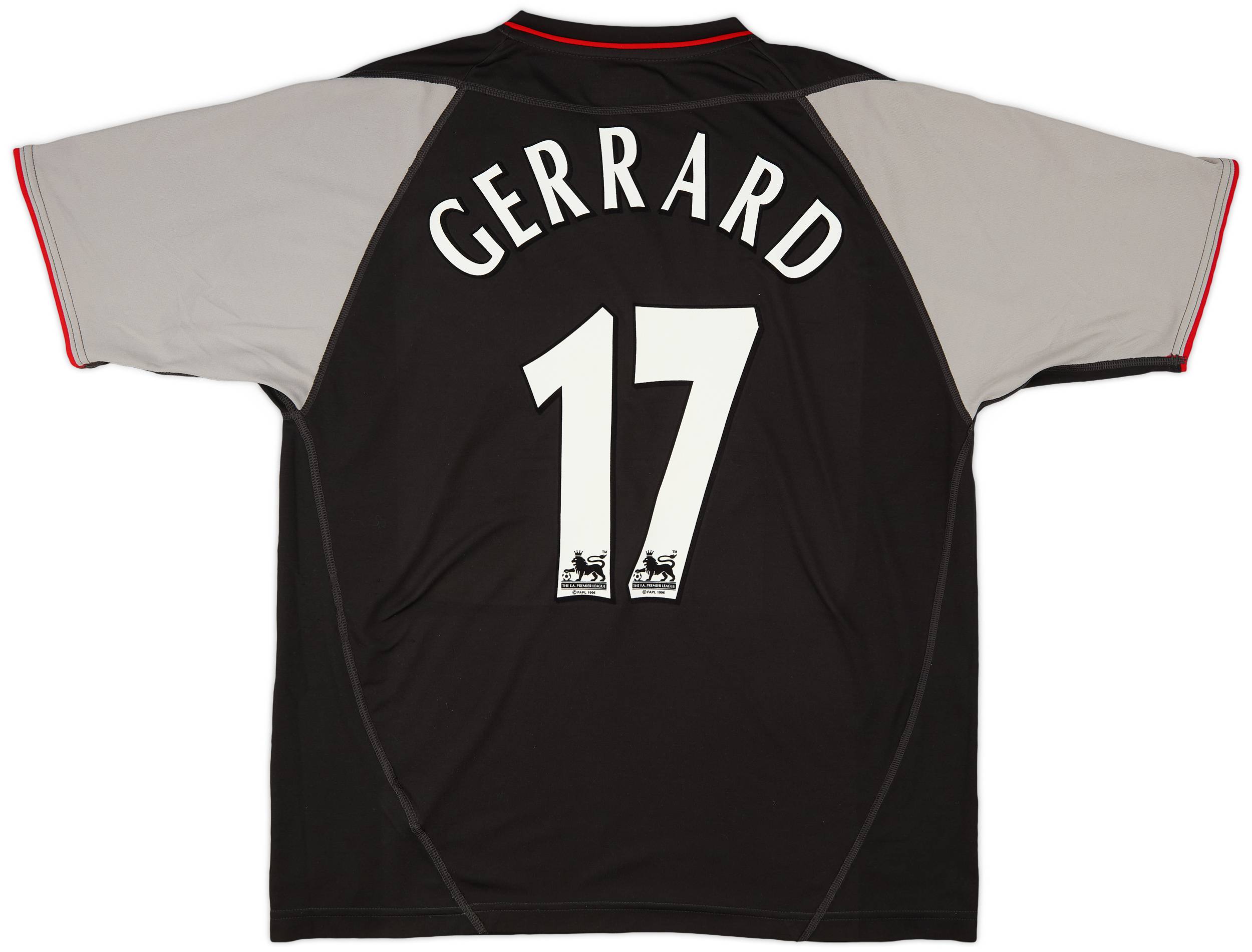 2002-04 Liverpool Away Shirt Gerrard #17 - 8/10 - (L)
