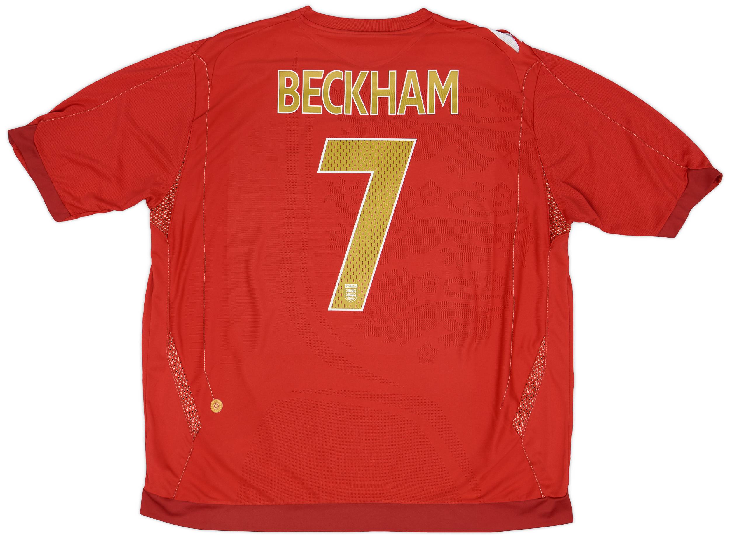 2006-08 England Away Shirt Beckham #7 - 6/10 - (3XL)
