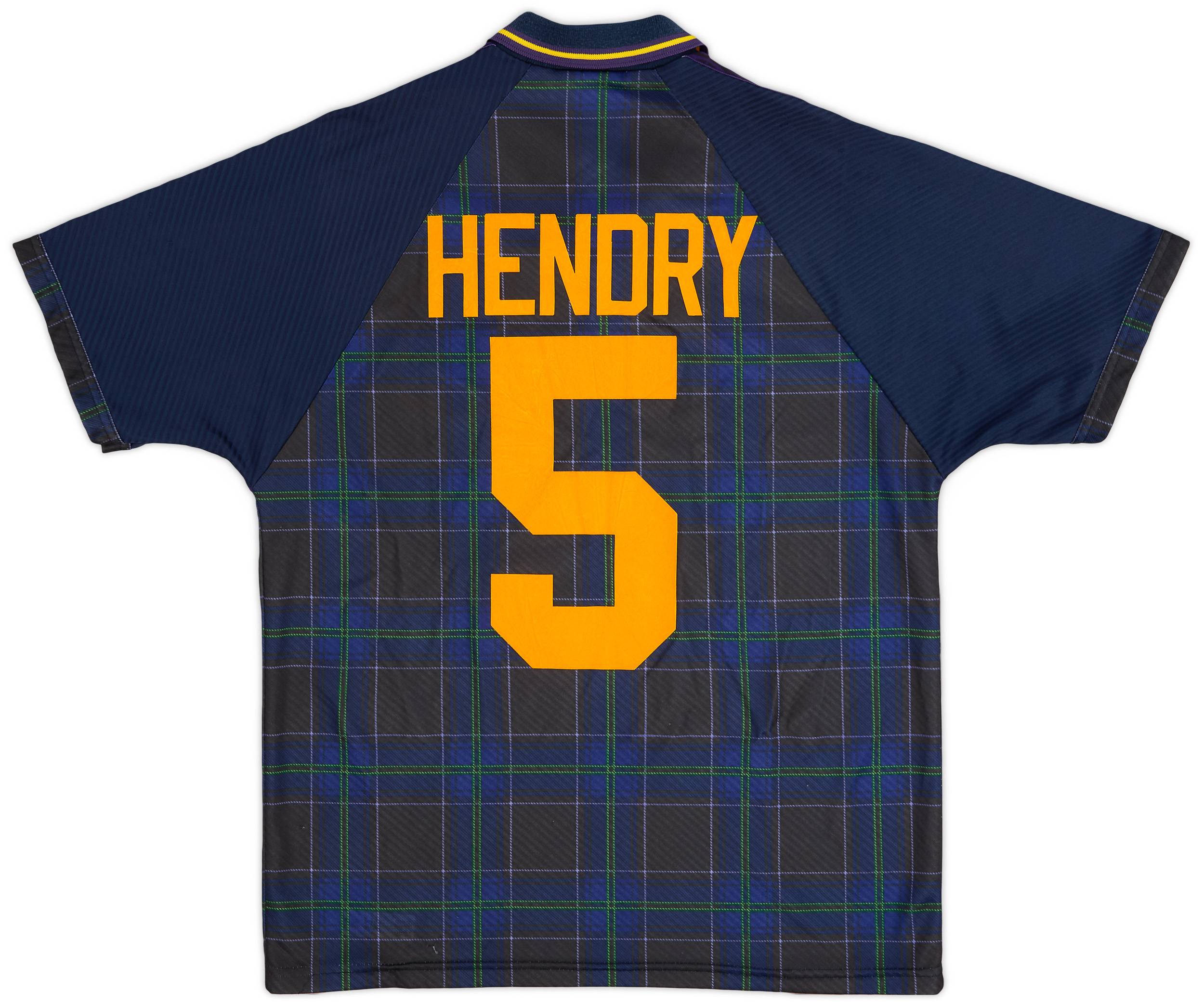 1994-96 Scotland Home Shirt Hendry #5 - 9/10 - (M)