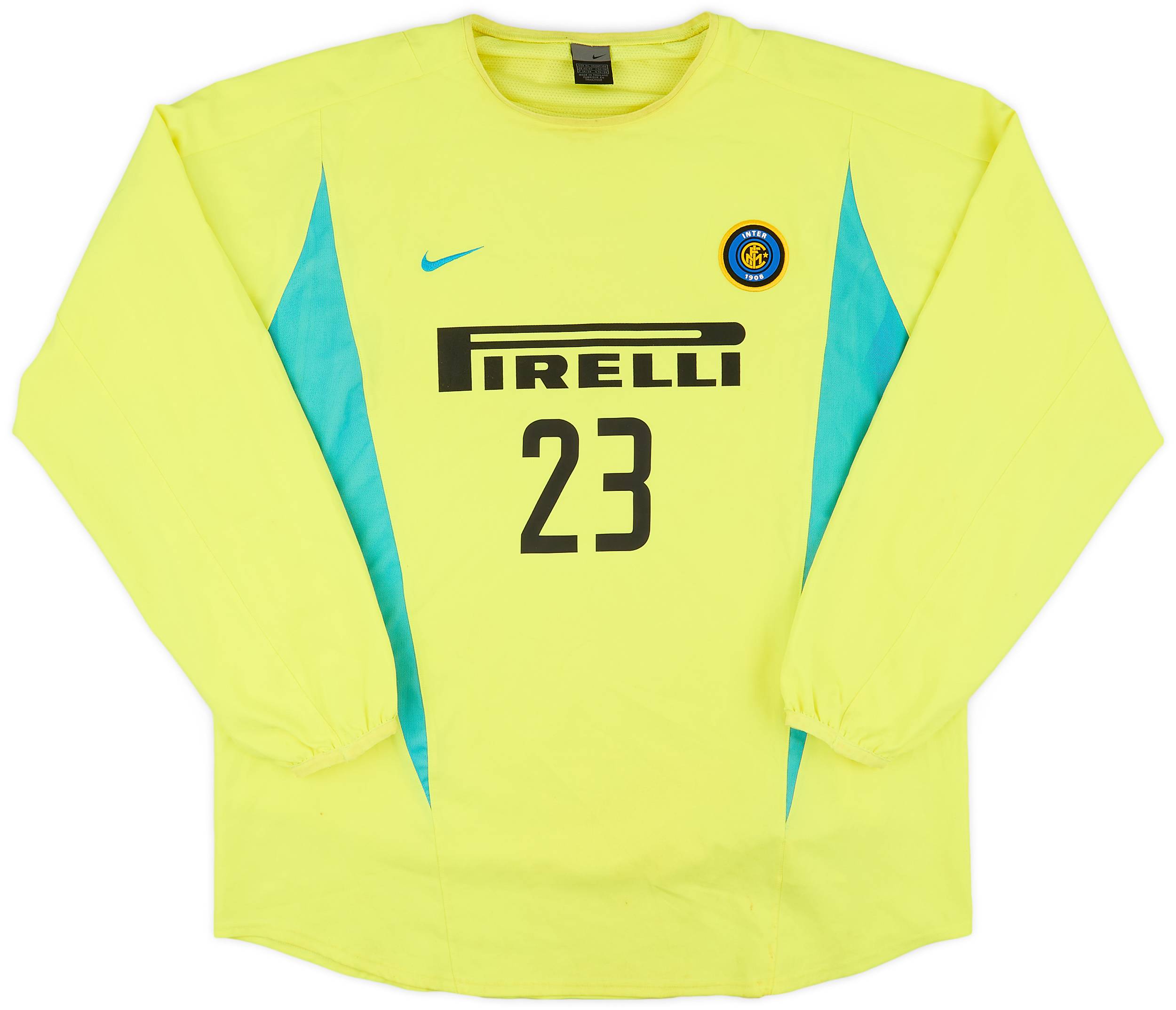 2003-04 Inter Milan Player Issue Nike Training L/S Shirt (Materazzi) #23 - 8/10 - (XL)