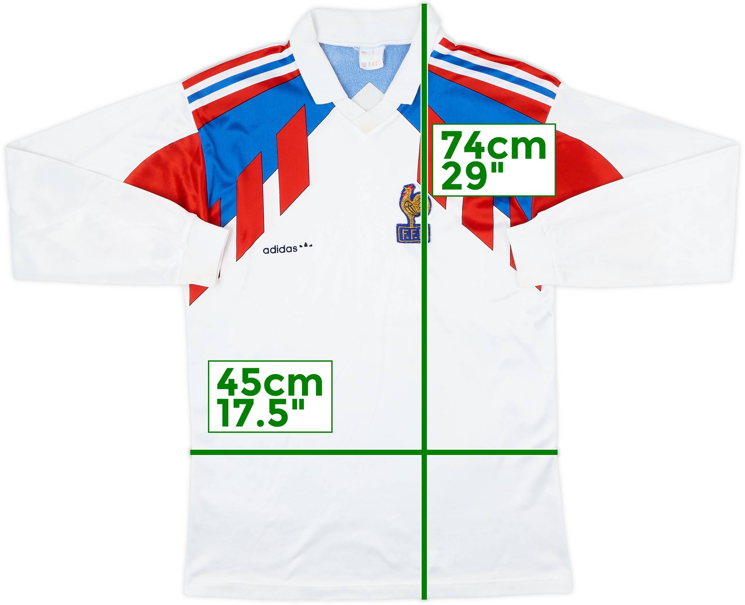 1990-92 France Away L/S Shirt - 6/10 - (S)