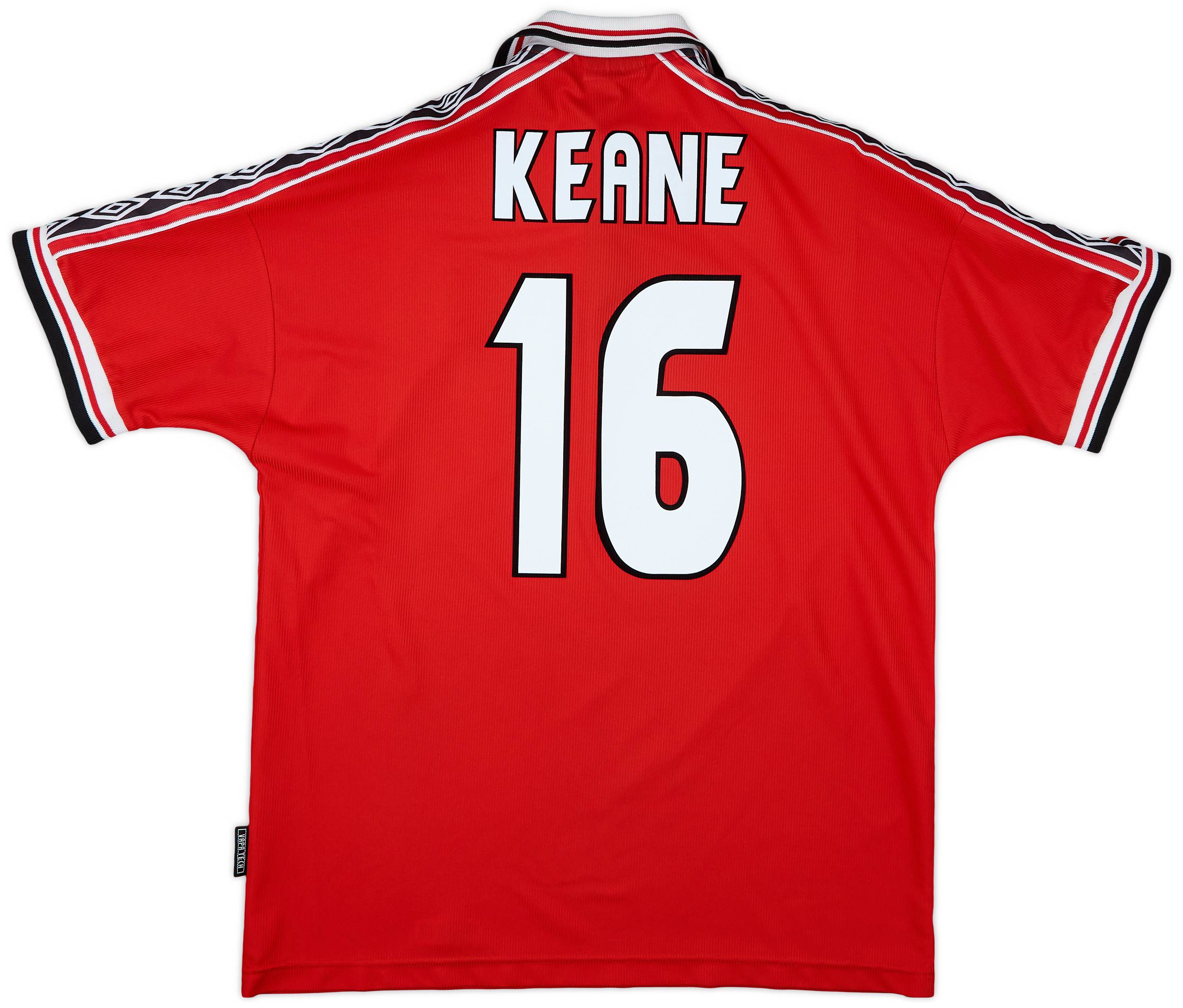 1998-00 Manchester United Home Shirt Keane #16 - 9/10 - (XL)
