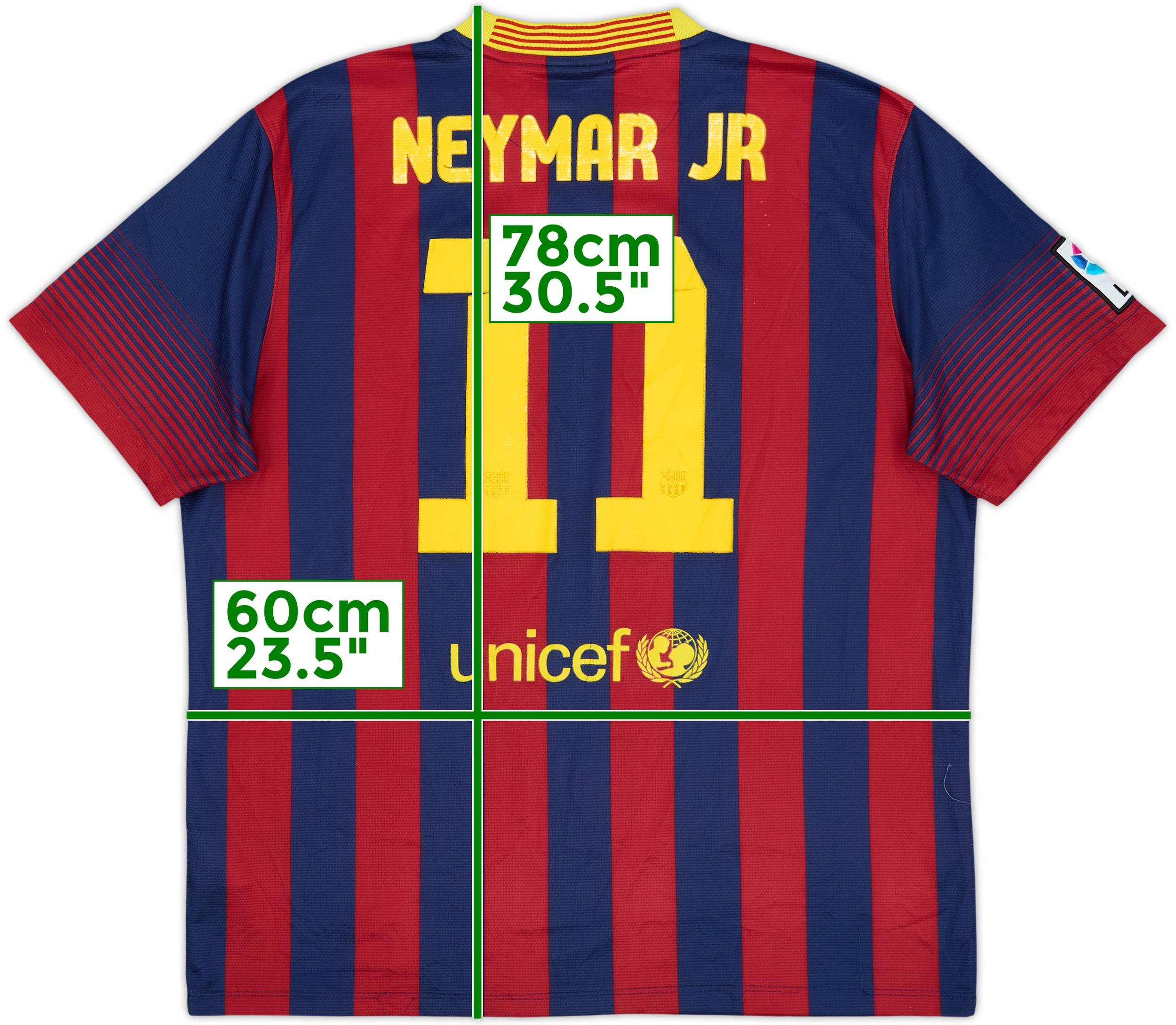 2013-14 Barcelona Home Shirt Neymar Jr #11 - 5/10 - (XL)