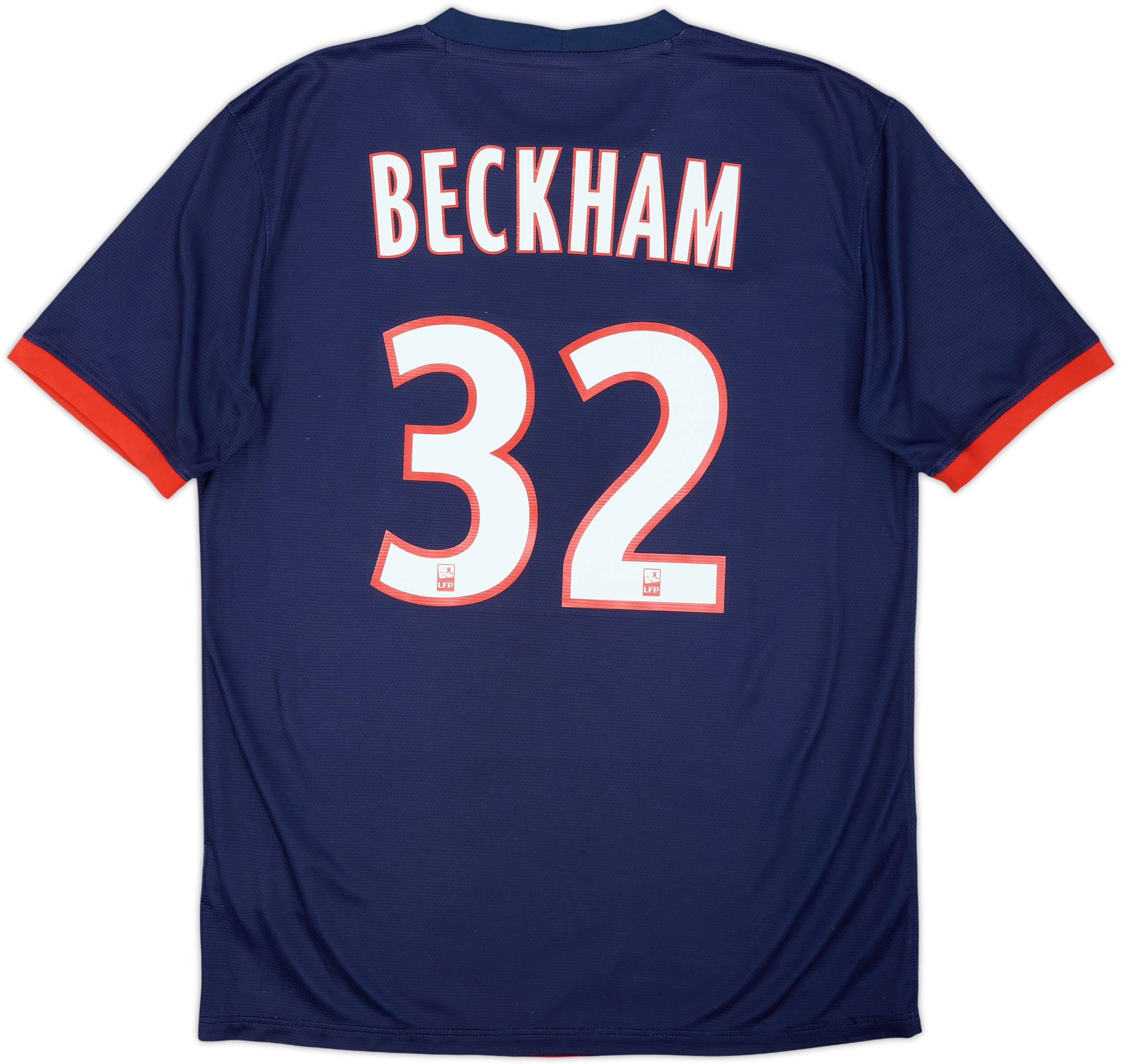 2013-14 Paris Saint-Germain Home Shirt Beckham #32 - 6/10 - (M)