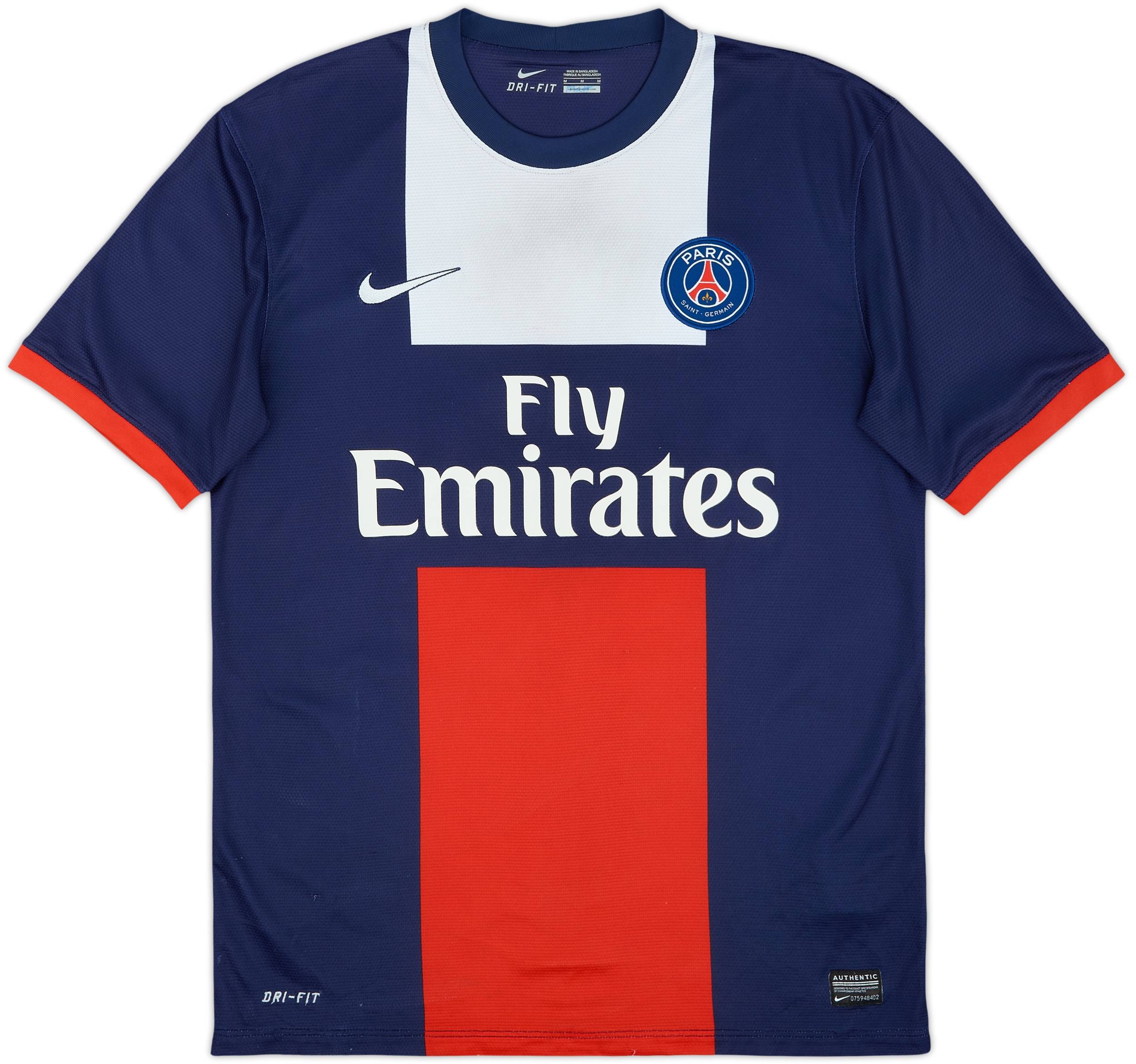 2013-14 Paris Saint-Germain Home Shirt Beckham #32 - 6/10 - (M)