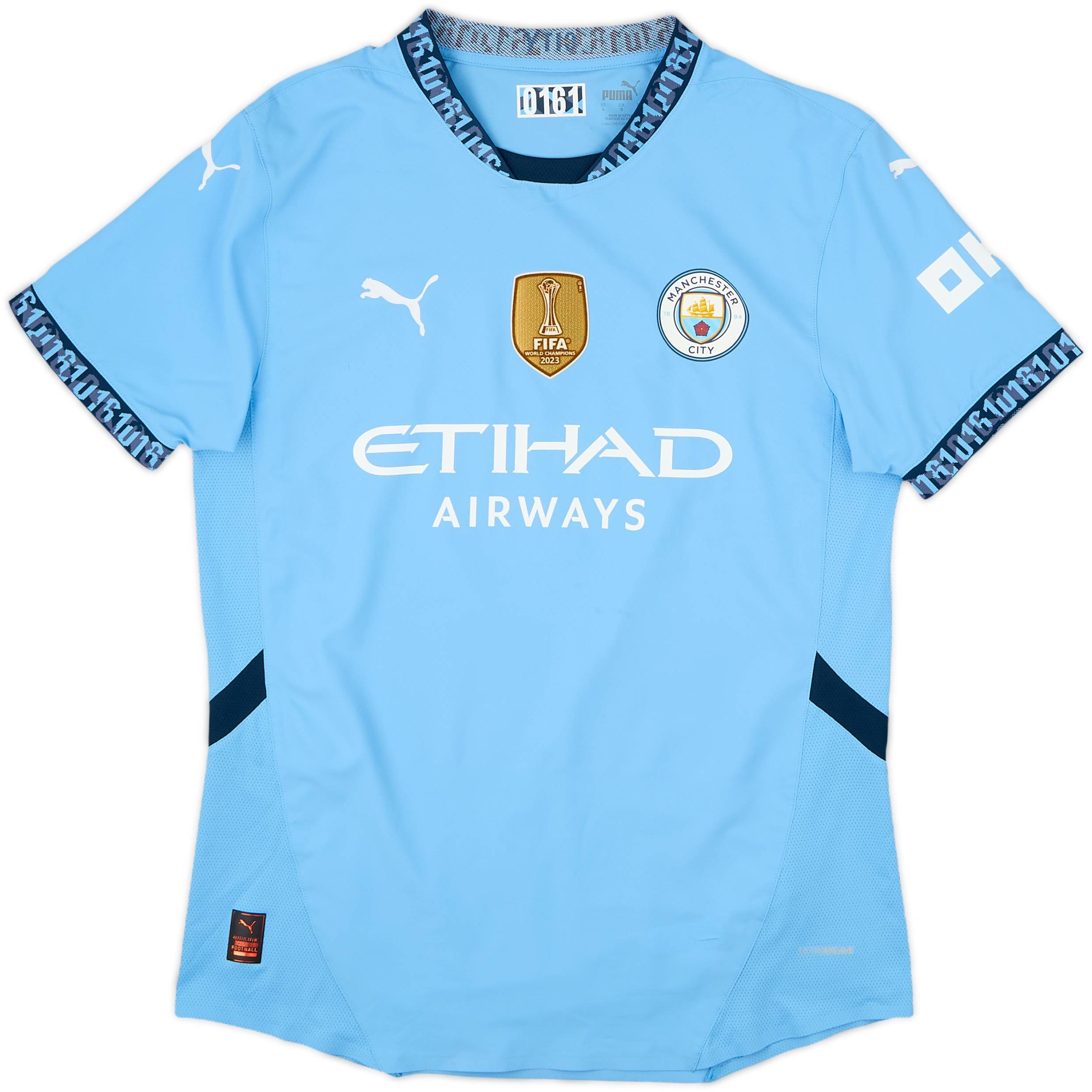 2024-25 Manchester City Authentic Home Shirt Haaland #9 - 8/10 - (L)