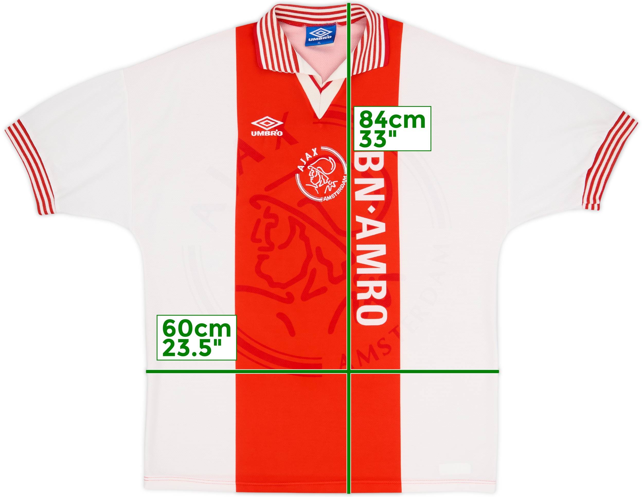 1995-96 Ajax Home Shirt - 10/10 - (XL)