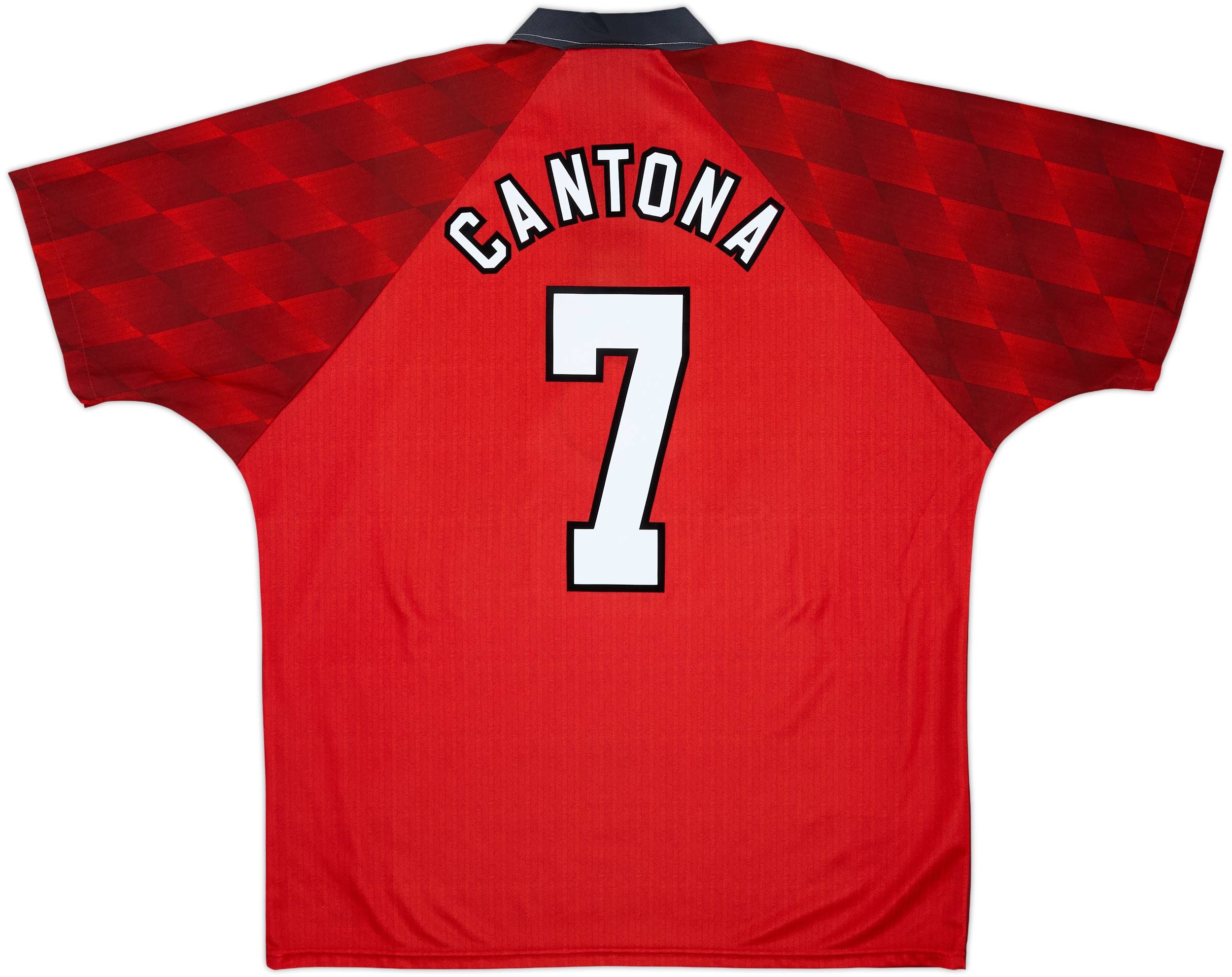 1996-98 Manchester United Home Shirt Cantona #7 - 8/10 - (XL)
