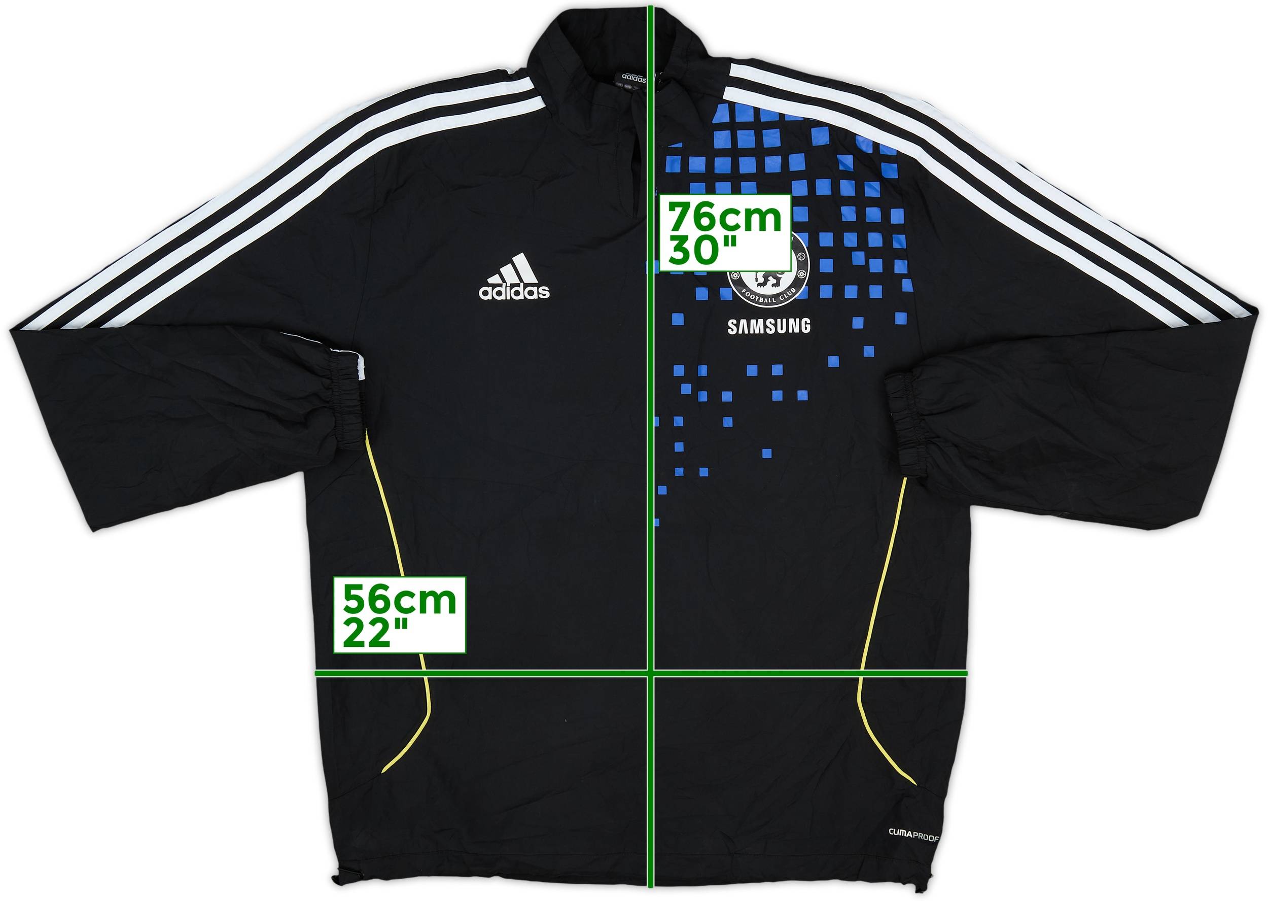2011-12 Chelsea adidas 1/4 Zip Drill Top - 8/10 - (M)