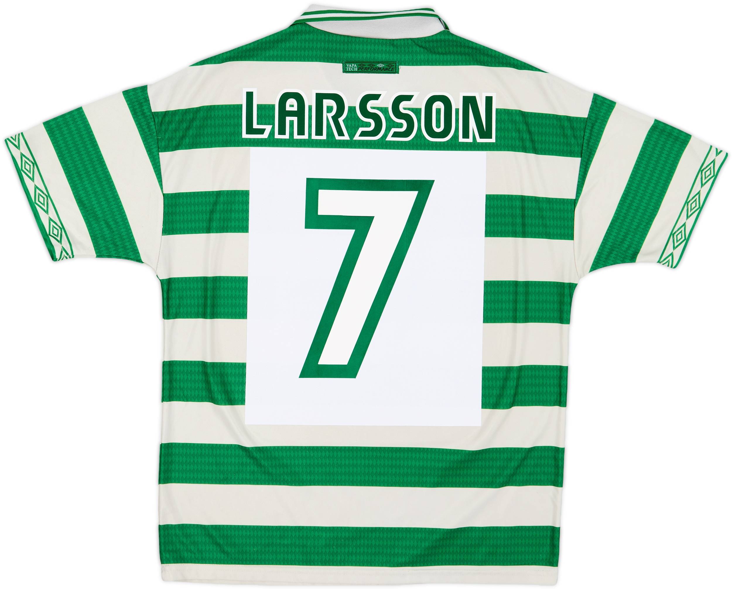 1997-99 Celtic Home Shirt Larsson #7 - 4/10 - (L)