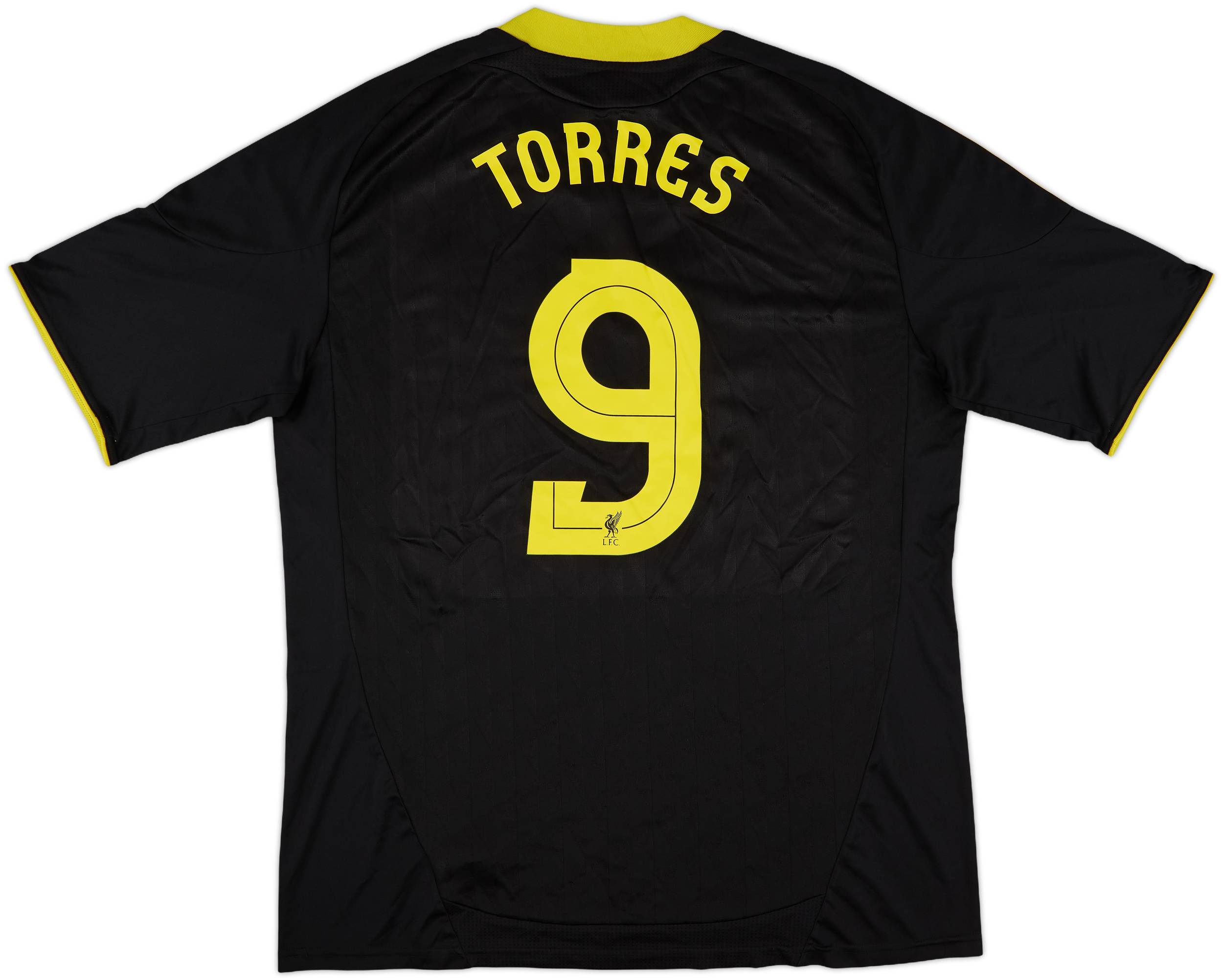 リヴァプール ユニホーム TORRES 背番号9 サッカーシャツ 黒 2010-11 Liverpool Third Shirt Torres #9 - 7/10 - (XL)