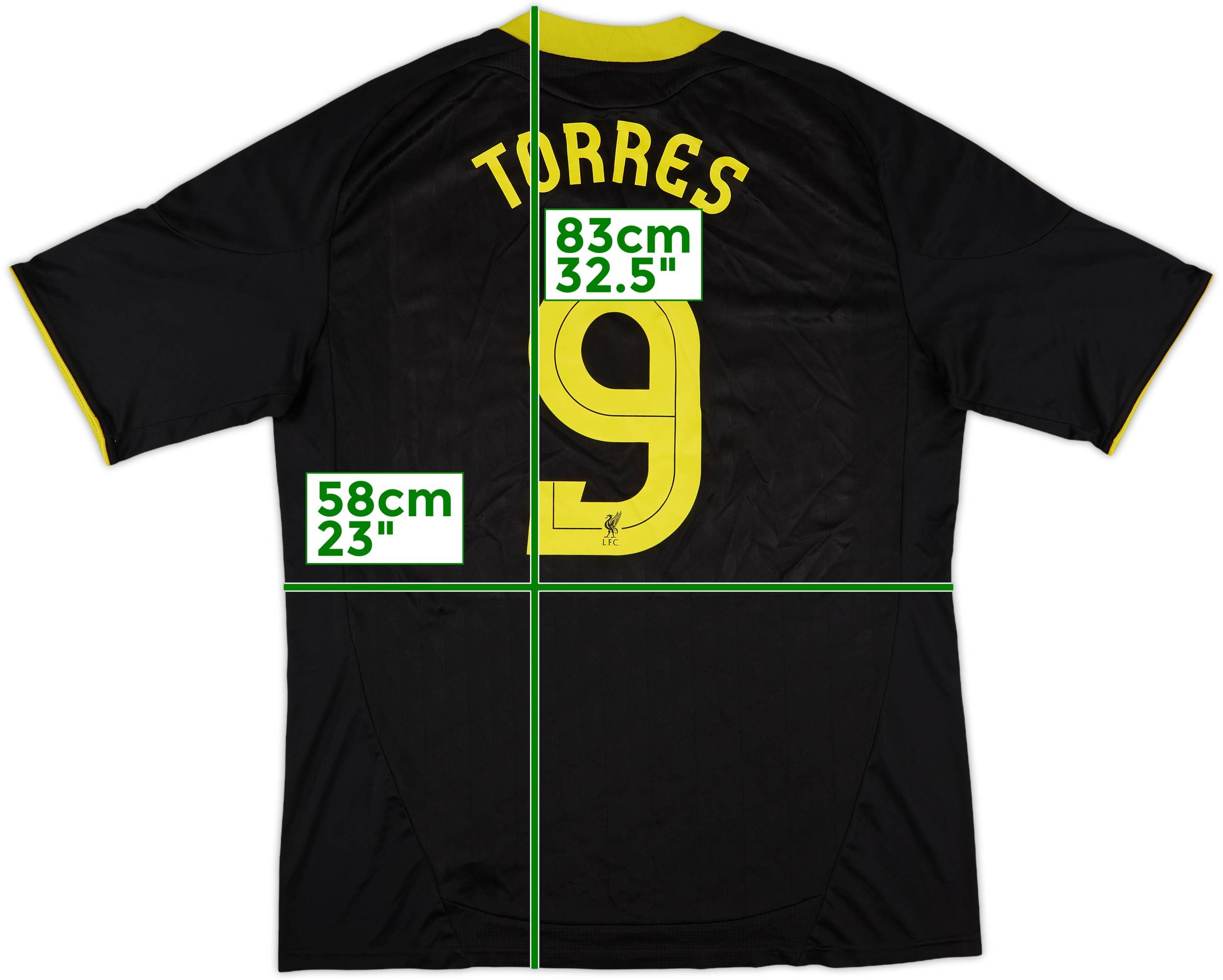 リヴァプール ユニホーム TORRES 背番号9 サッカーシャツ 黒 2010-11 Liverpool Third Shirt Torres #9 - 9/10 - (S)