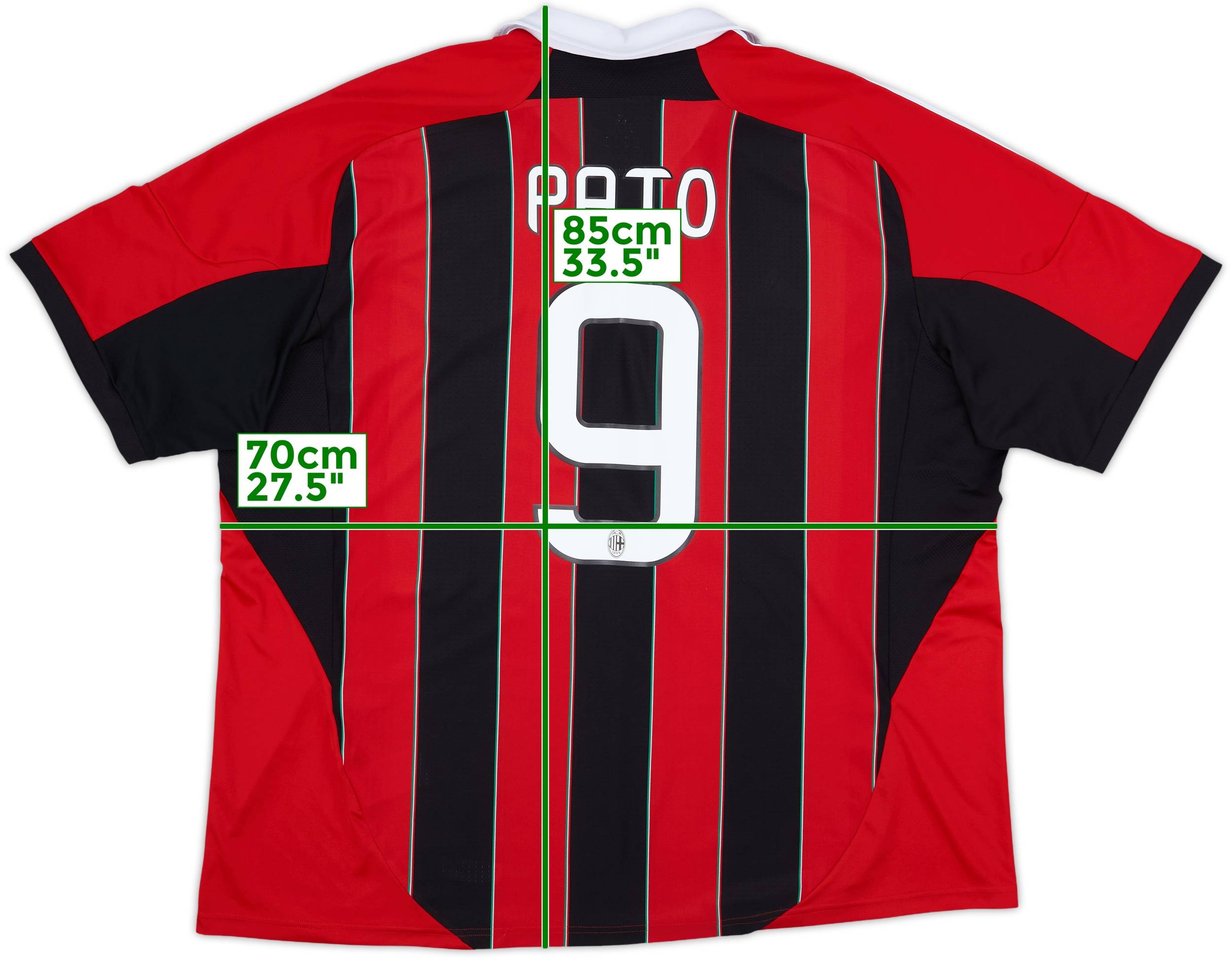 2012-13 AC Milan Home Shirt Pato #9 - 7/10 - (3XL)