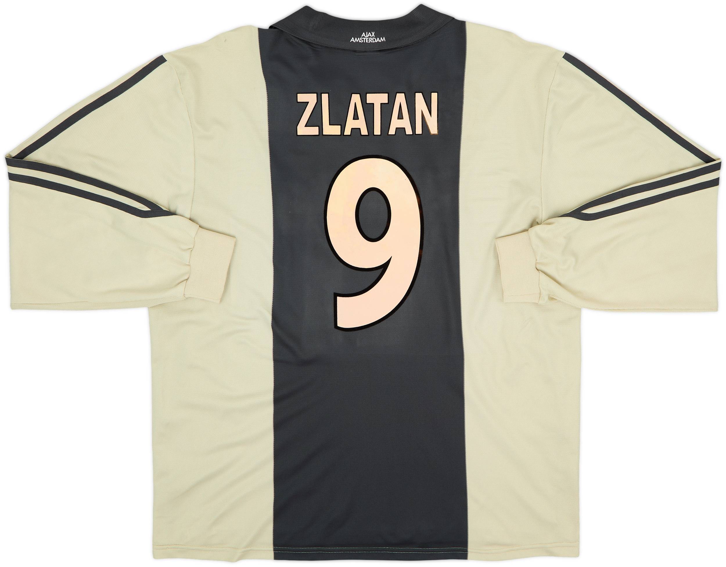 2001-02 Ajax Away L/S Shirt Zlatan #9 - 8/10 - (XL)