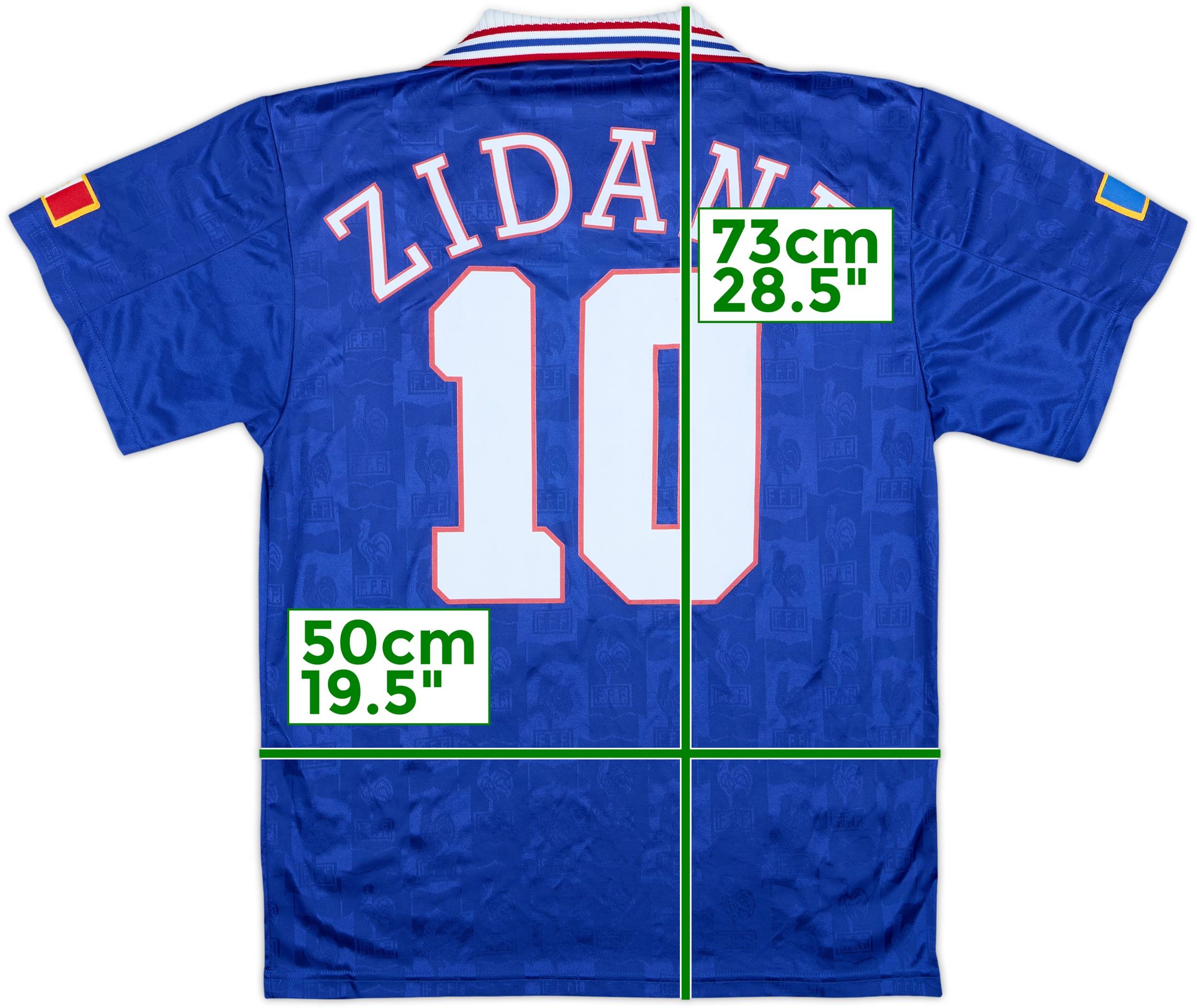 1996-98 France Home Shirt Zidane #10 - 9/10 - (M)