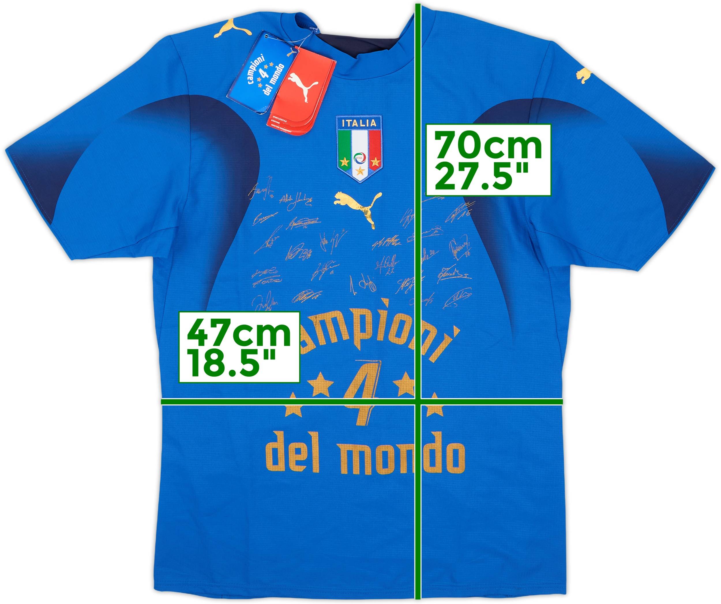 2006 Italy Campioni Del Mondo 'Signed' Home Shirt (S)