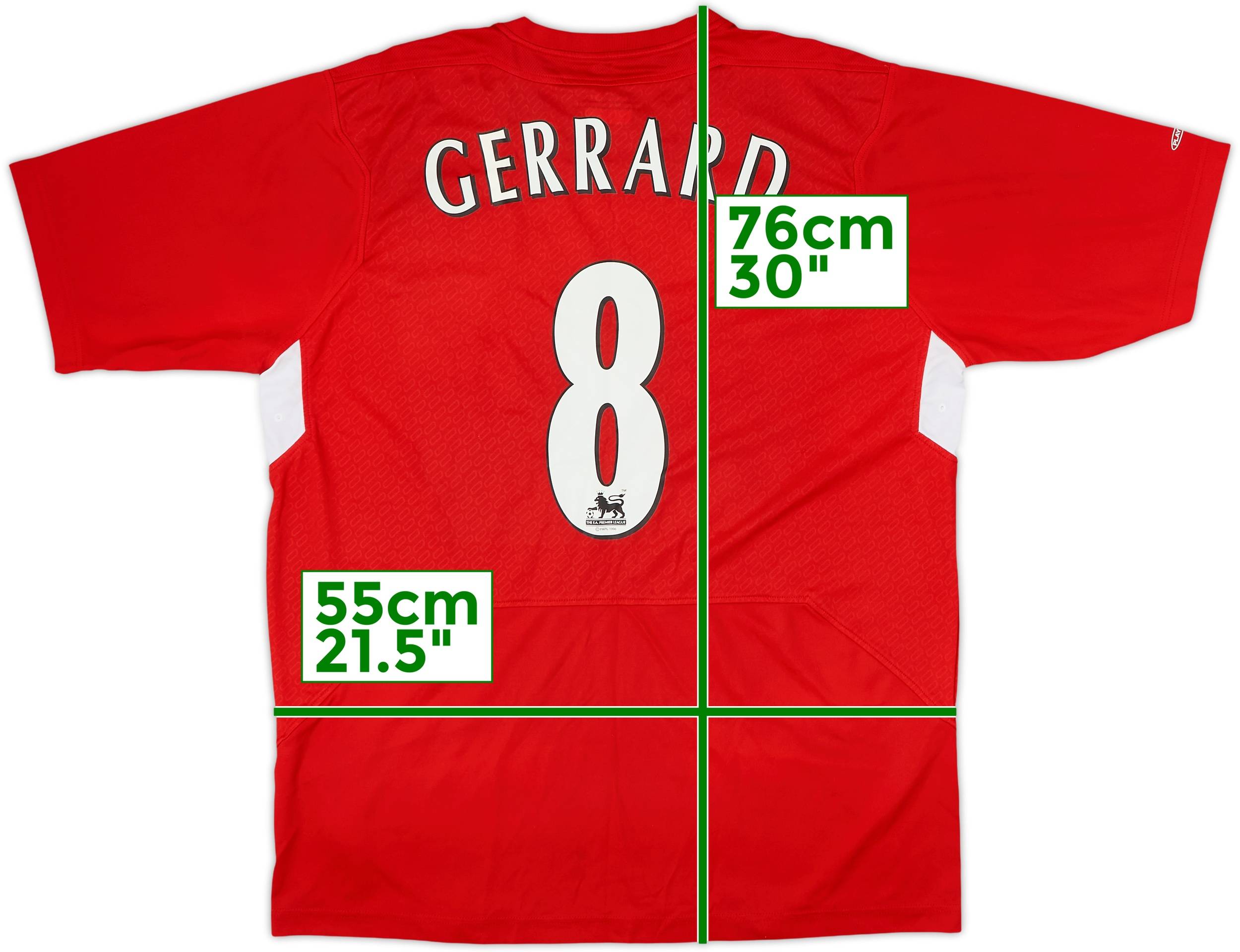2004-06 Liverpool Home Shirt Gerrard #8 - 6/10 - (L)