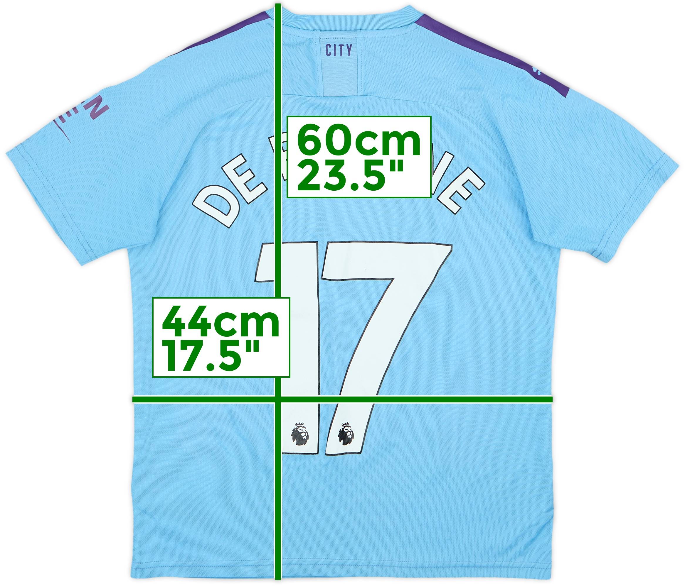 2019-20 Manchester City Home Shirt De Bruyne #17 - 5/10 - (XL.Boys)